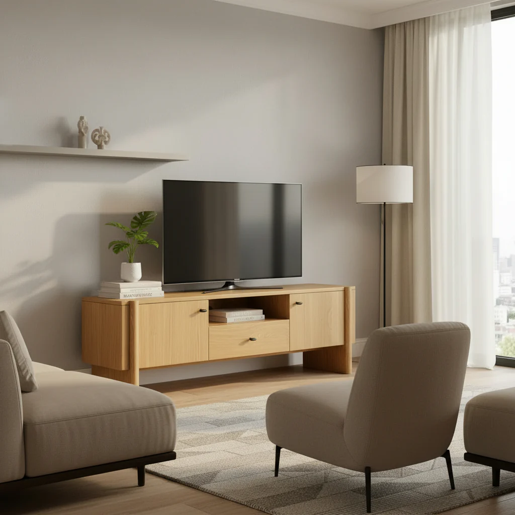 Arden Oak 210cm Wide TV Unit - Image 2