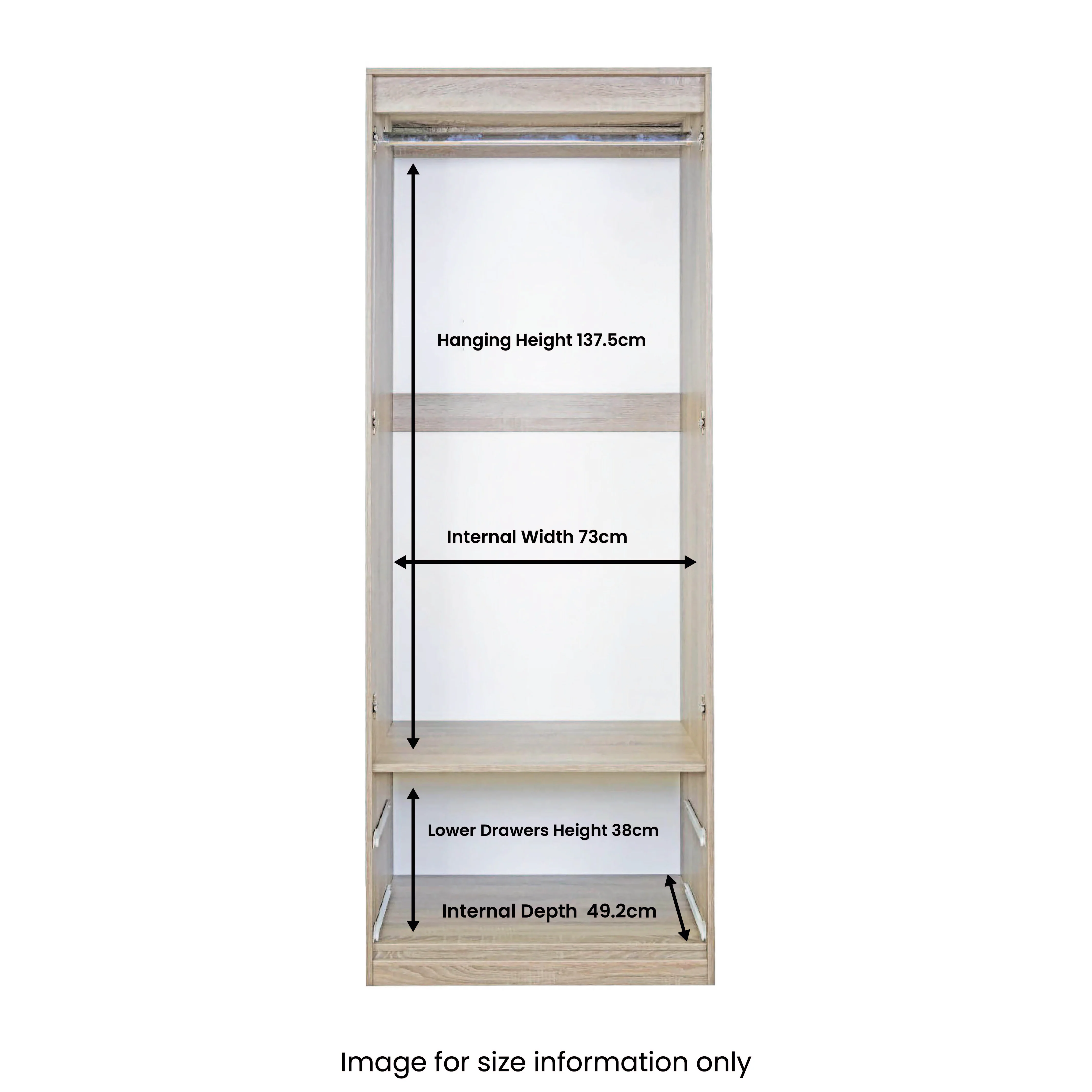 Ashbourne Double Wardrobe & 2 Drawers - Image 14