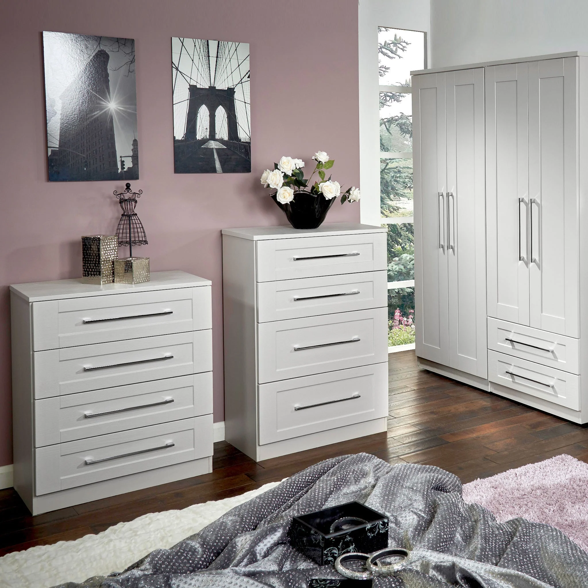 Bellamy 2 Door 2 Drawer Wardrobe - Image 4