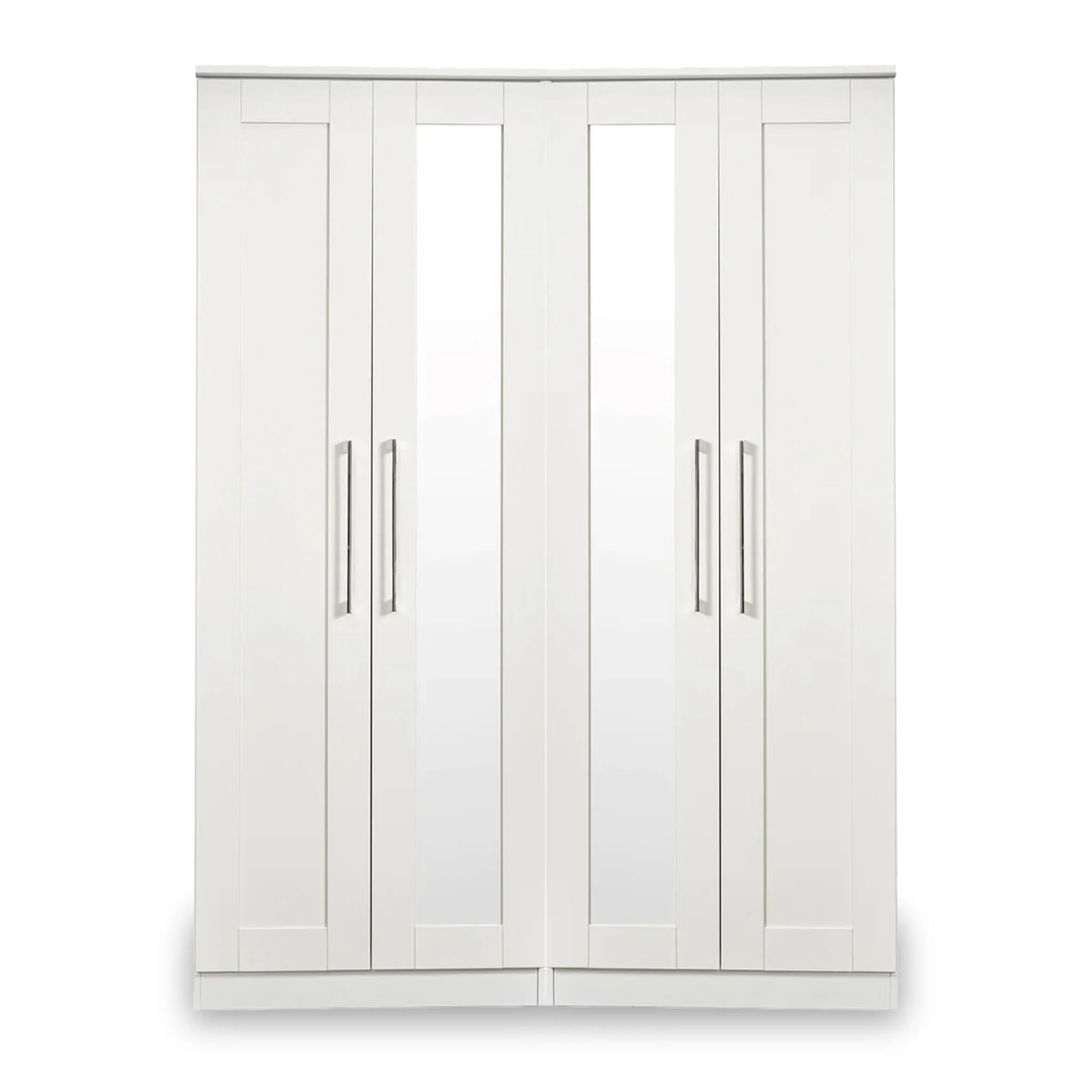 Bellamy Tall 4 Door 2 Central Mirrored Wardrobe