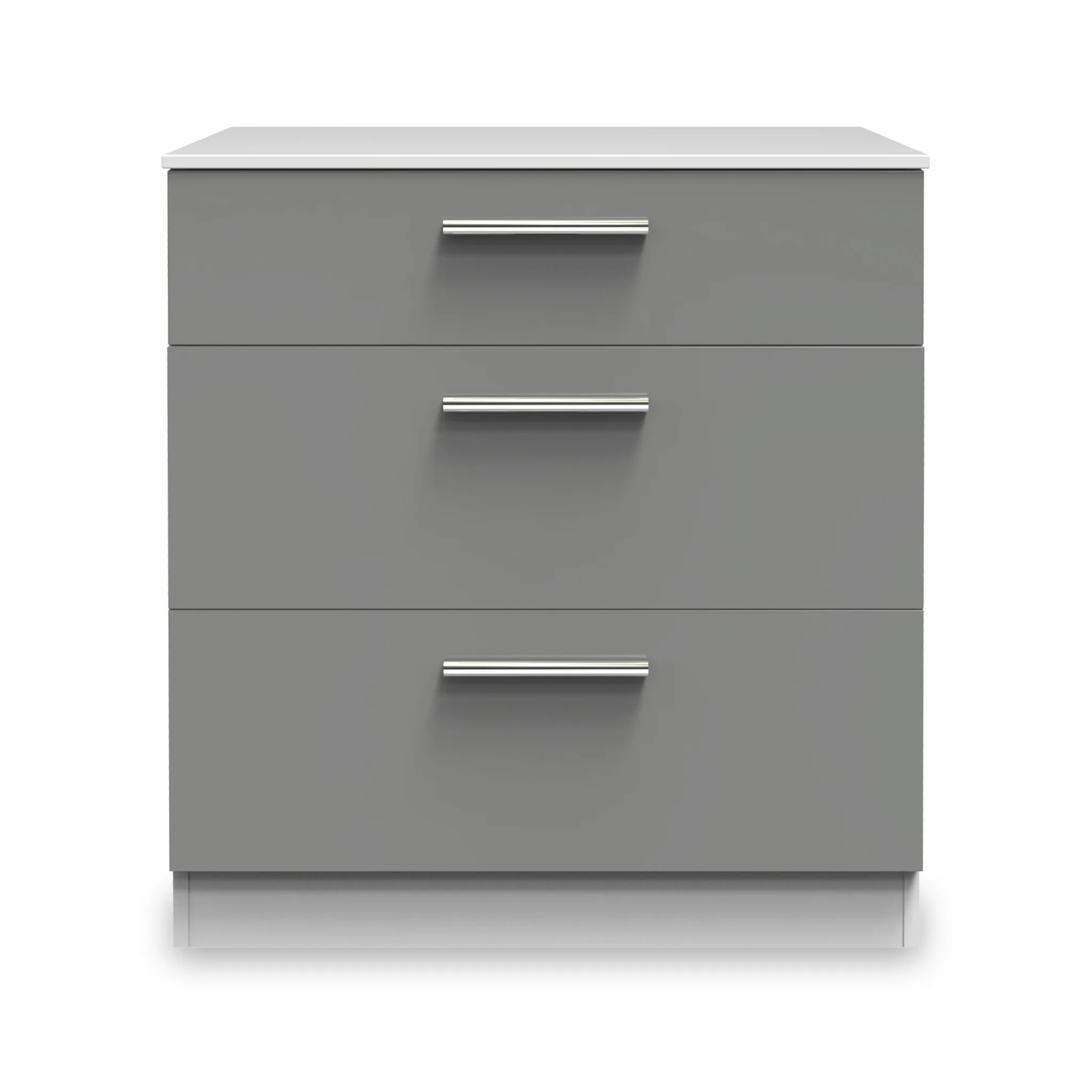 Blakely Grey and White 3 Drawer Deep Chest - Image 2