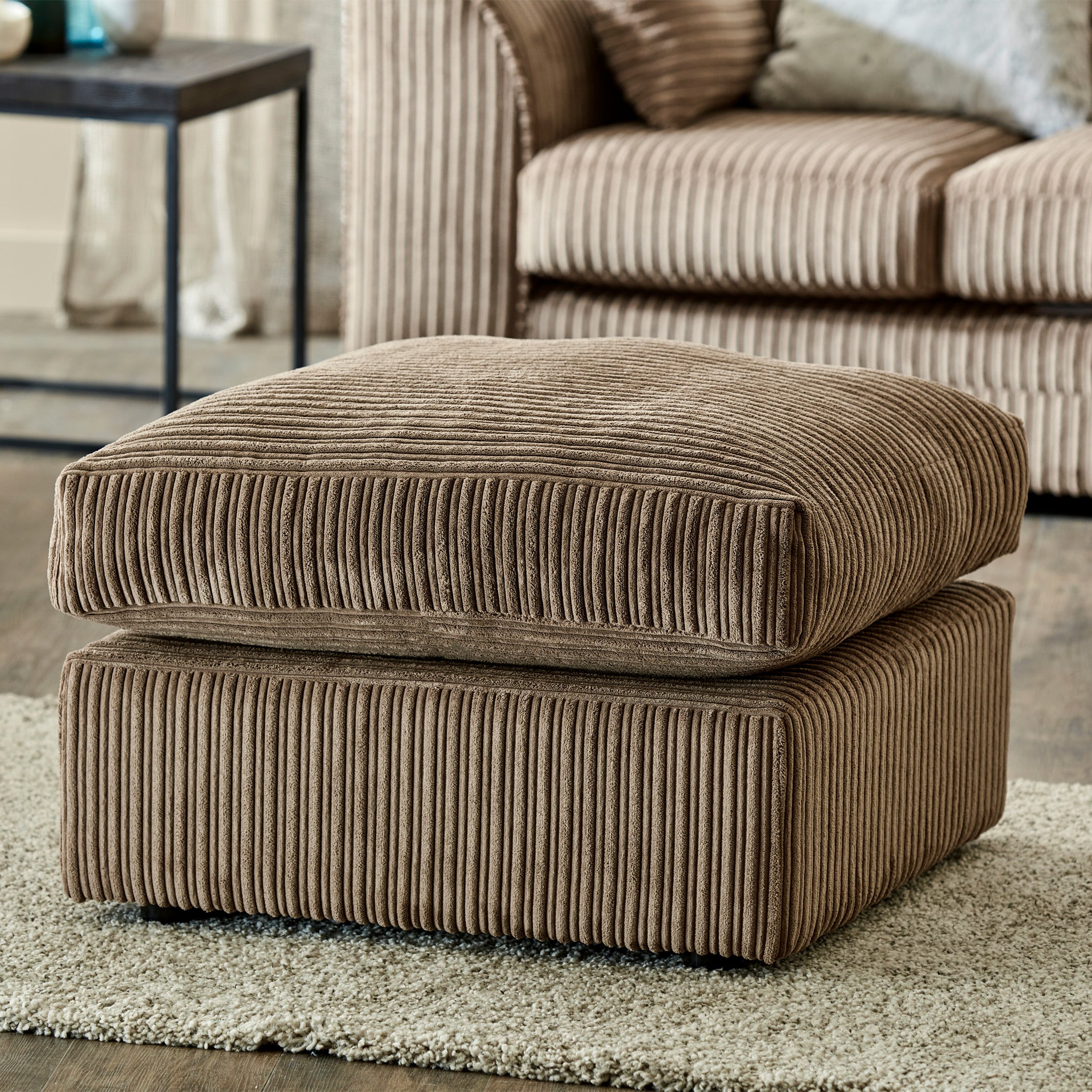 Bletchley Jumbo Cord Footstool - Image 2
