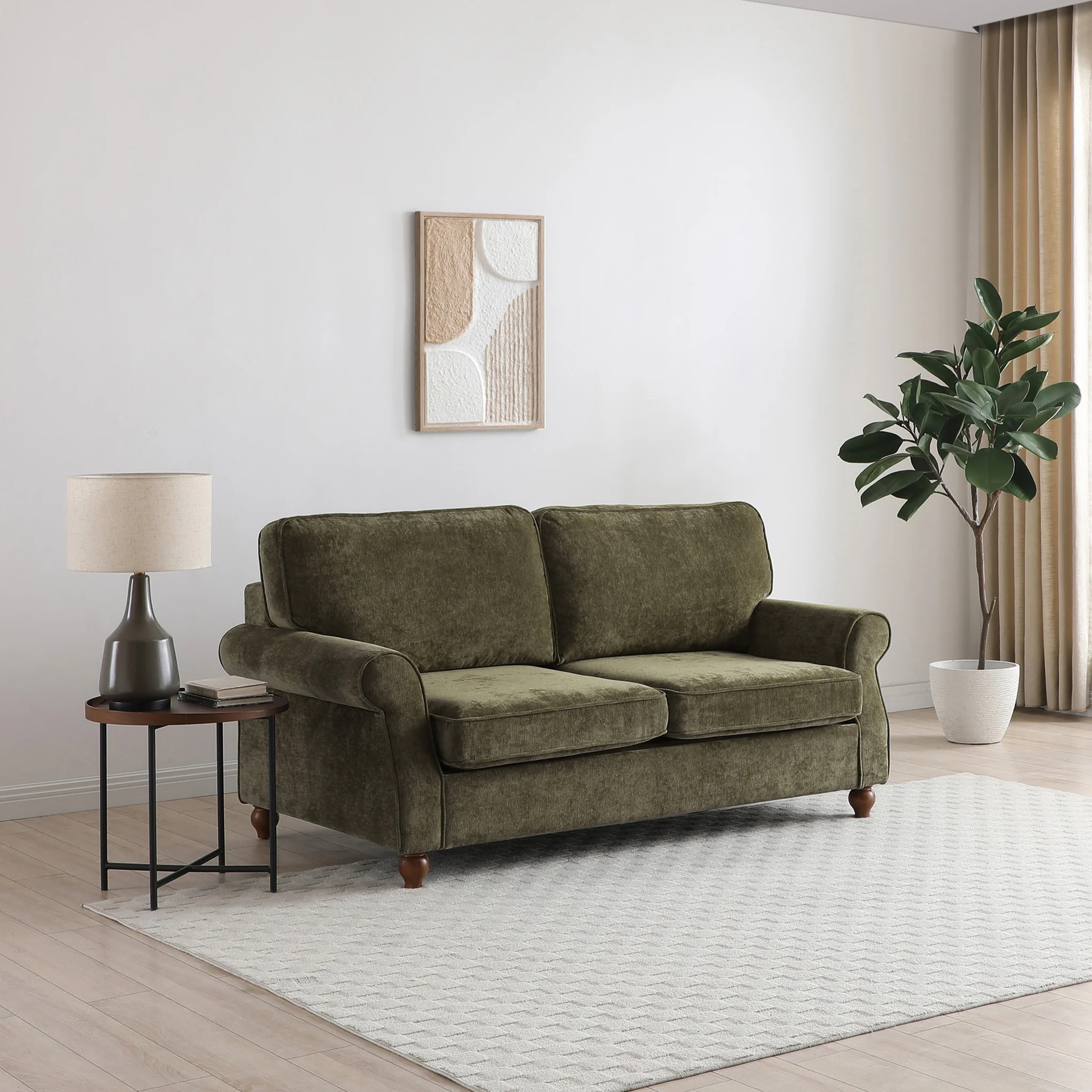 Blythe 2 Seater Sofa Bed With Foam Mattress - Image 4