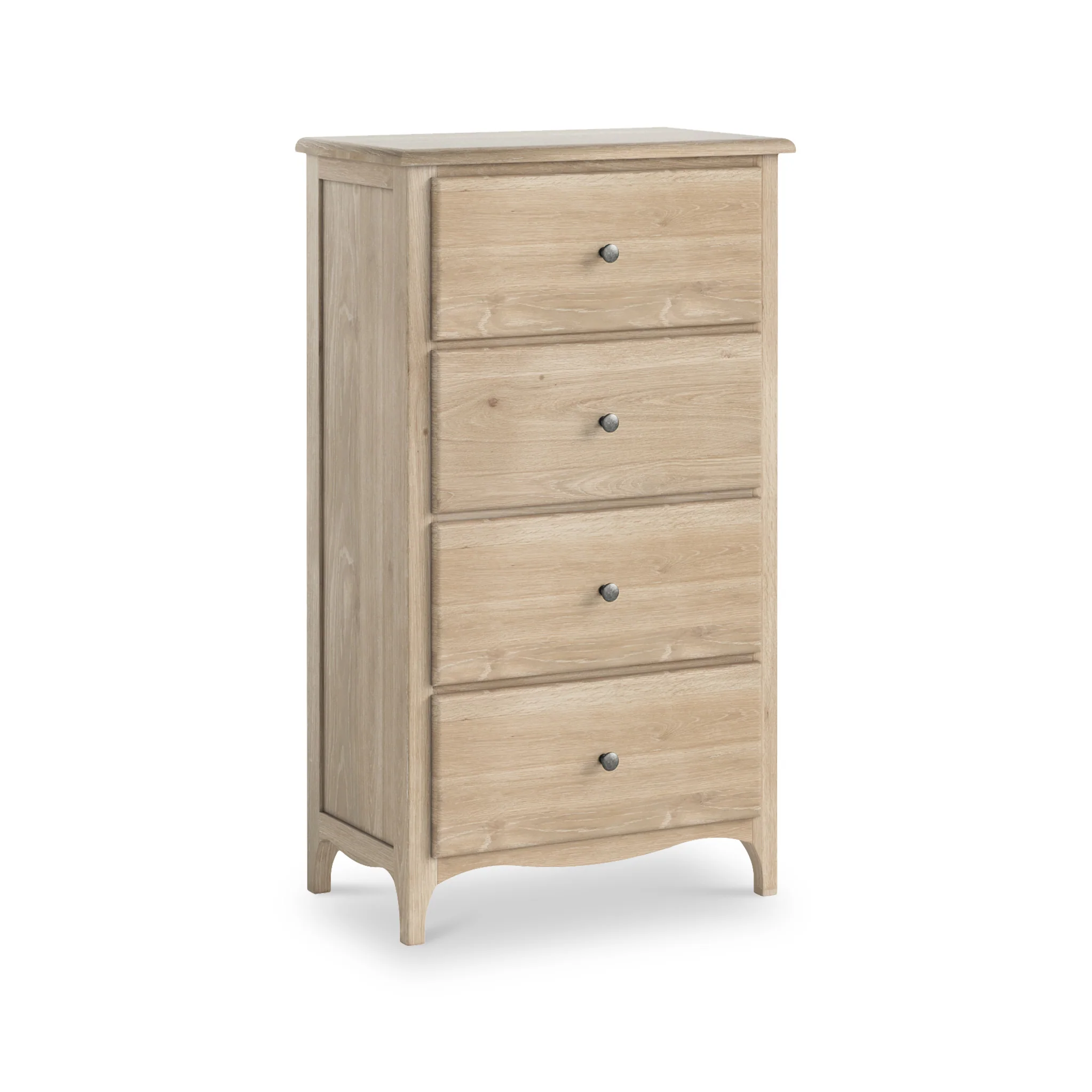 Celine Washed Oak XL 4 Drawer Tallboy Chest
