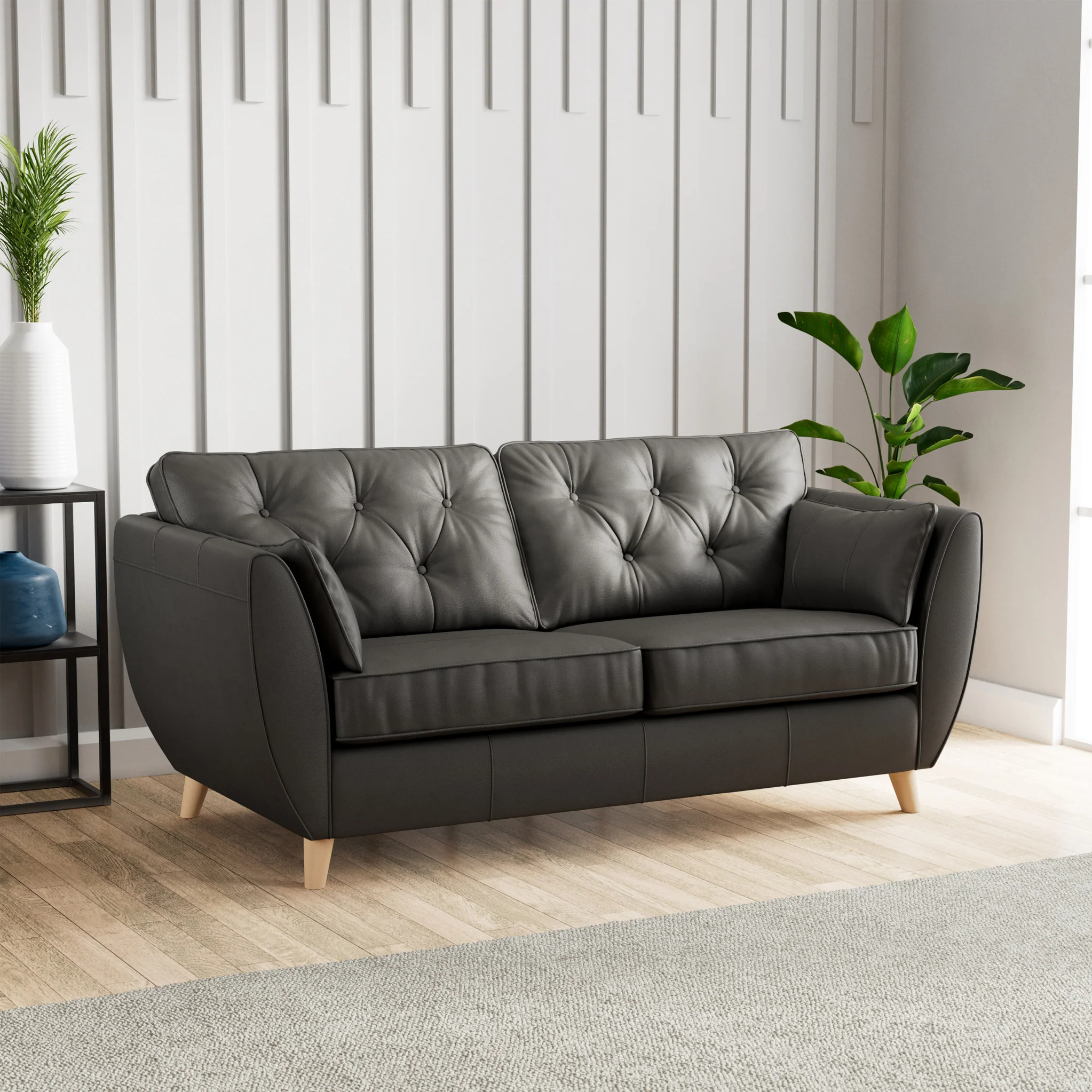 Edison Leather 3 Seater Sofa - Image 52