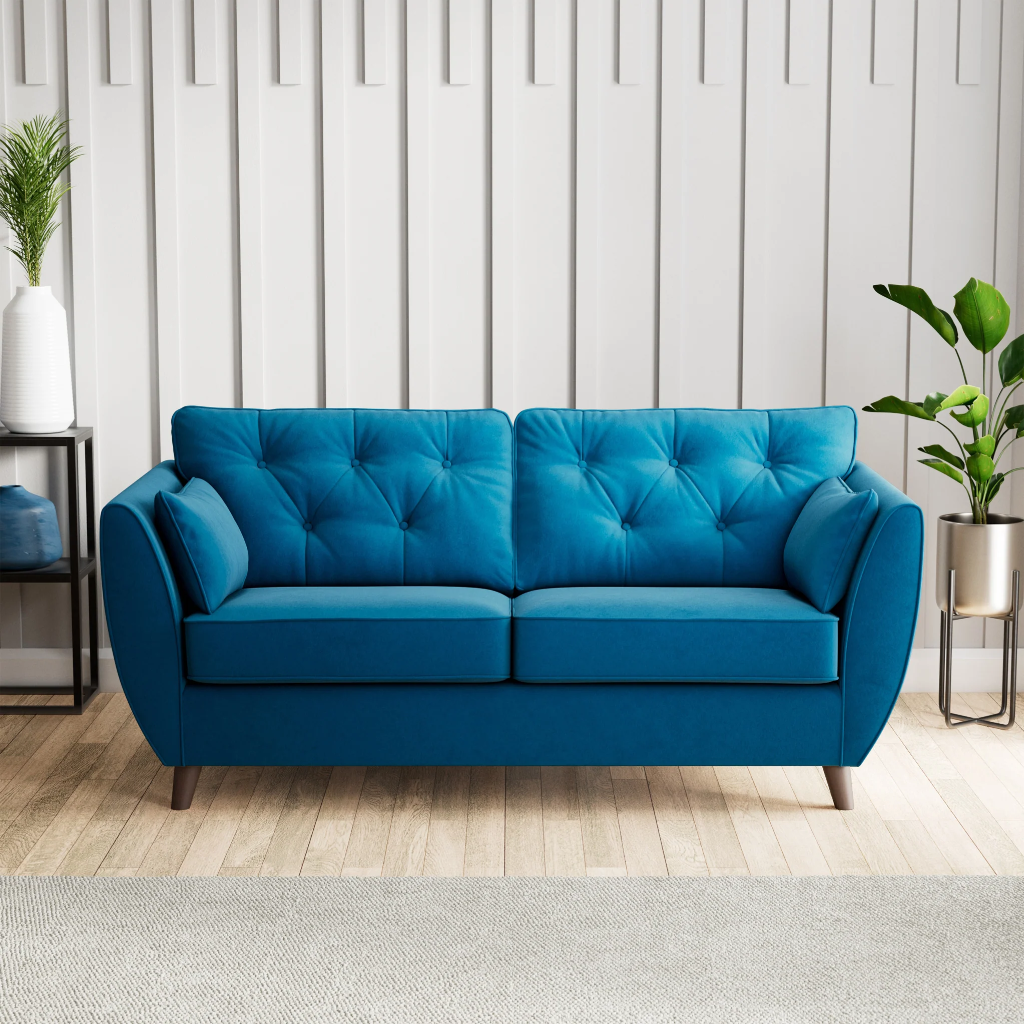 Edison Velvet 3 Seater Sofa - Image 55