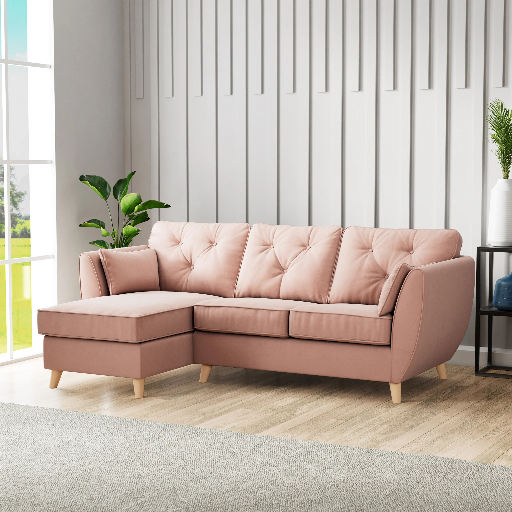 Edison Velvet Chaise Sofa - Image 30