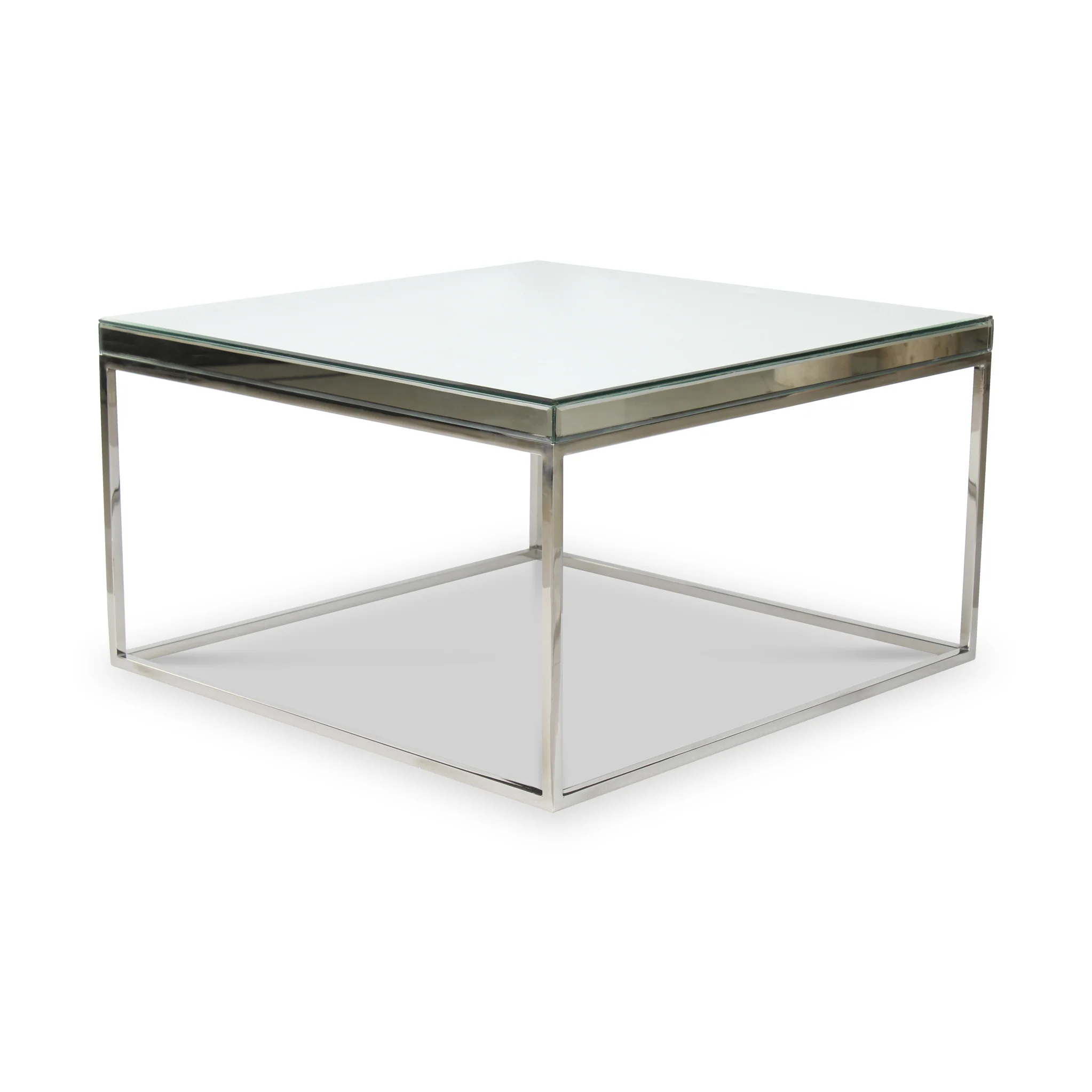 Elysee Mirrored Glass Square Coffee Table