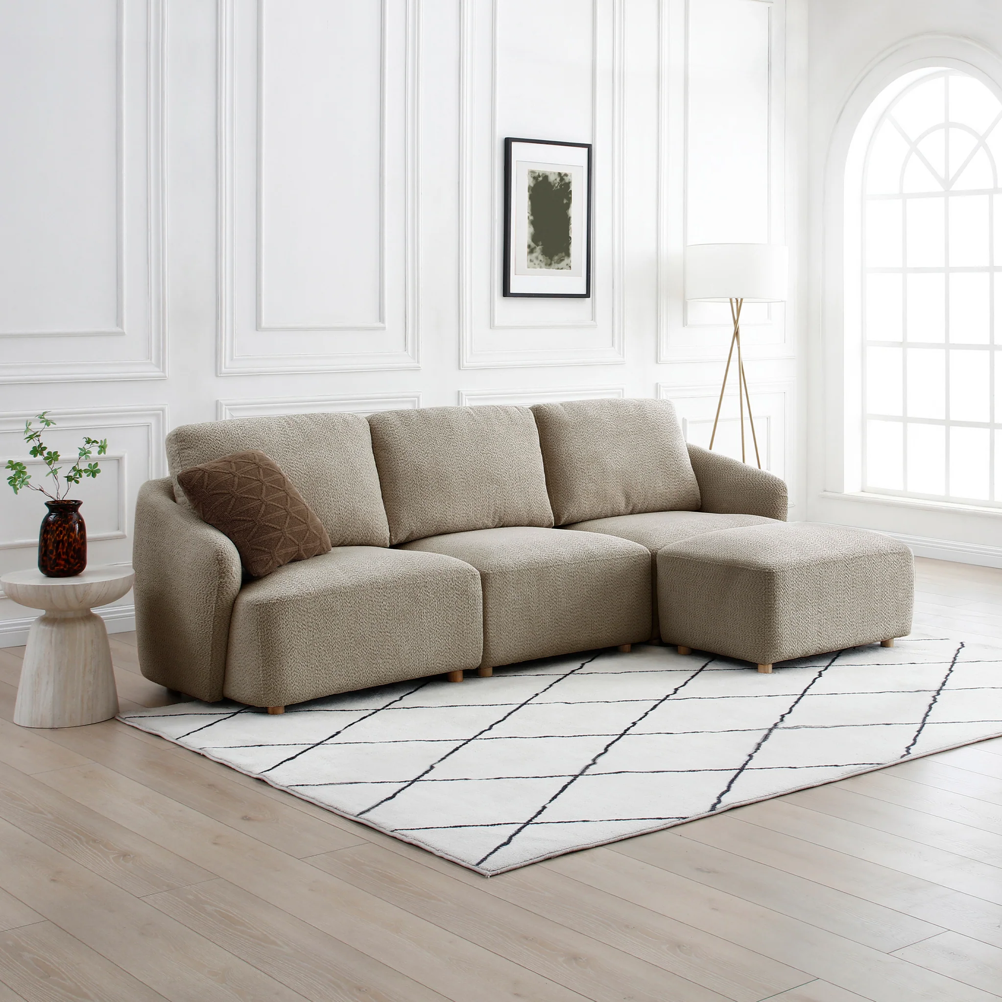 Fairfax Boucle Left Hand Facing Corner Lounge Chair - Image 12