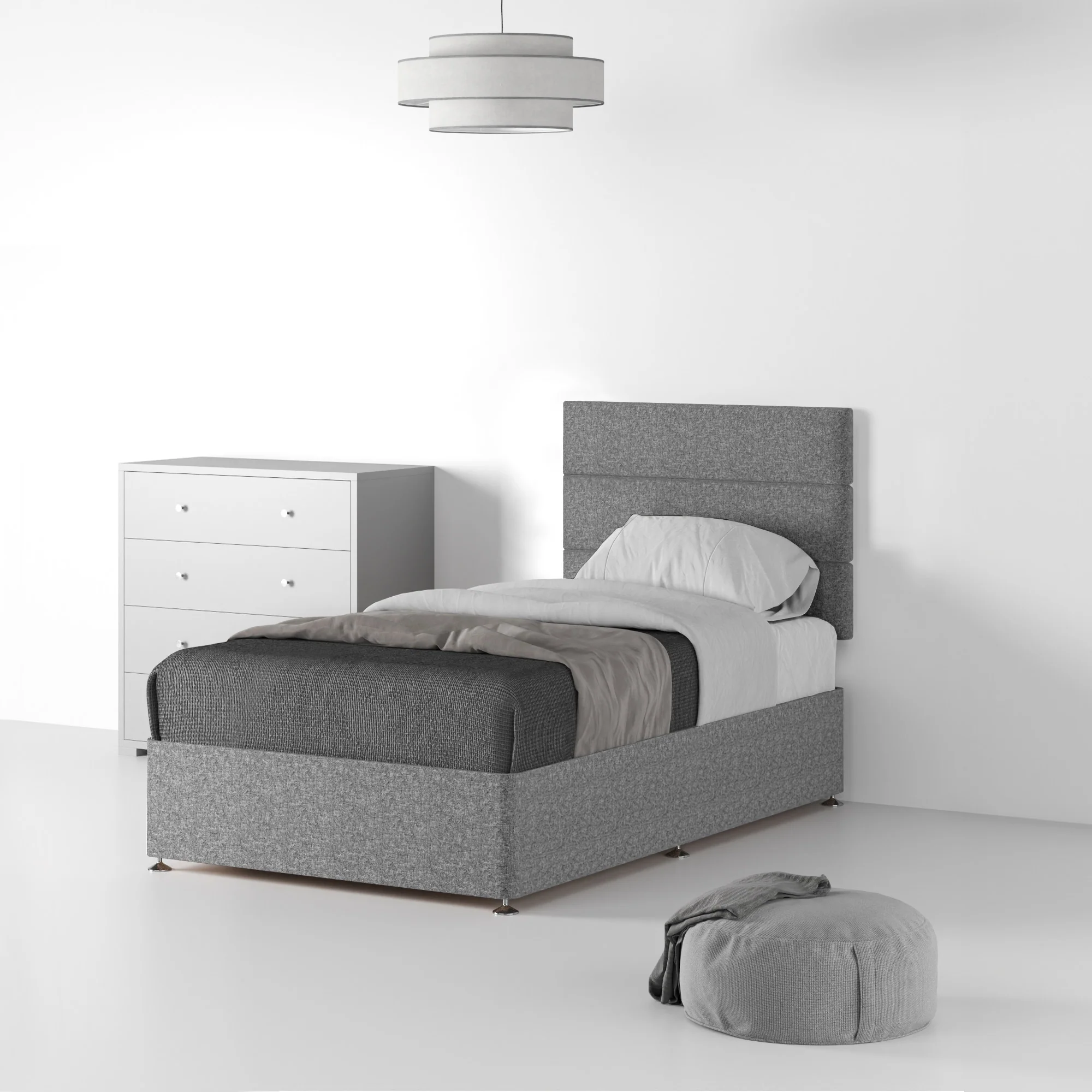 Farrow Bar Linen Divan Bed and Headboard - Image 6