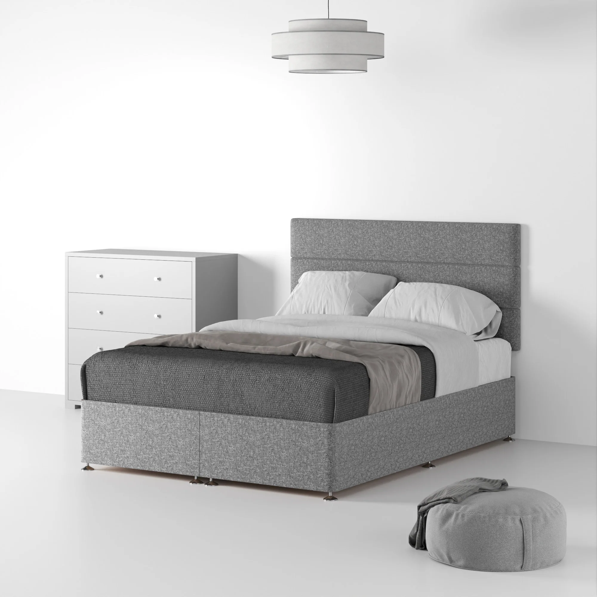 Farrow Bar Linen Divan Bed and Headboard - Image 8