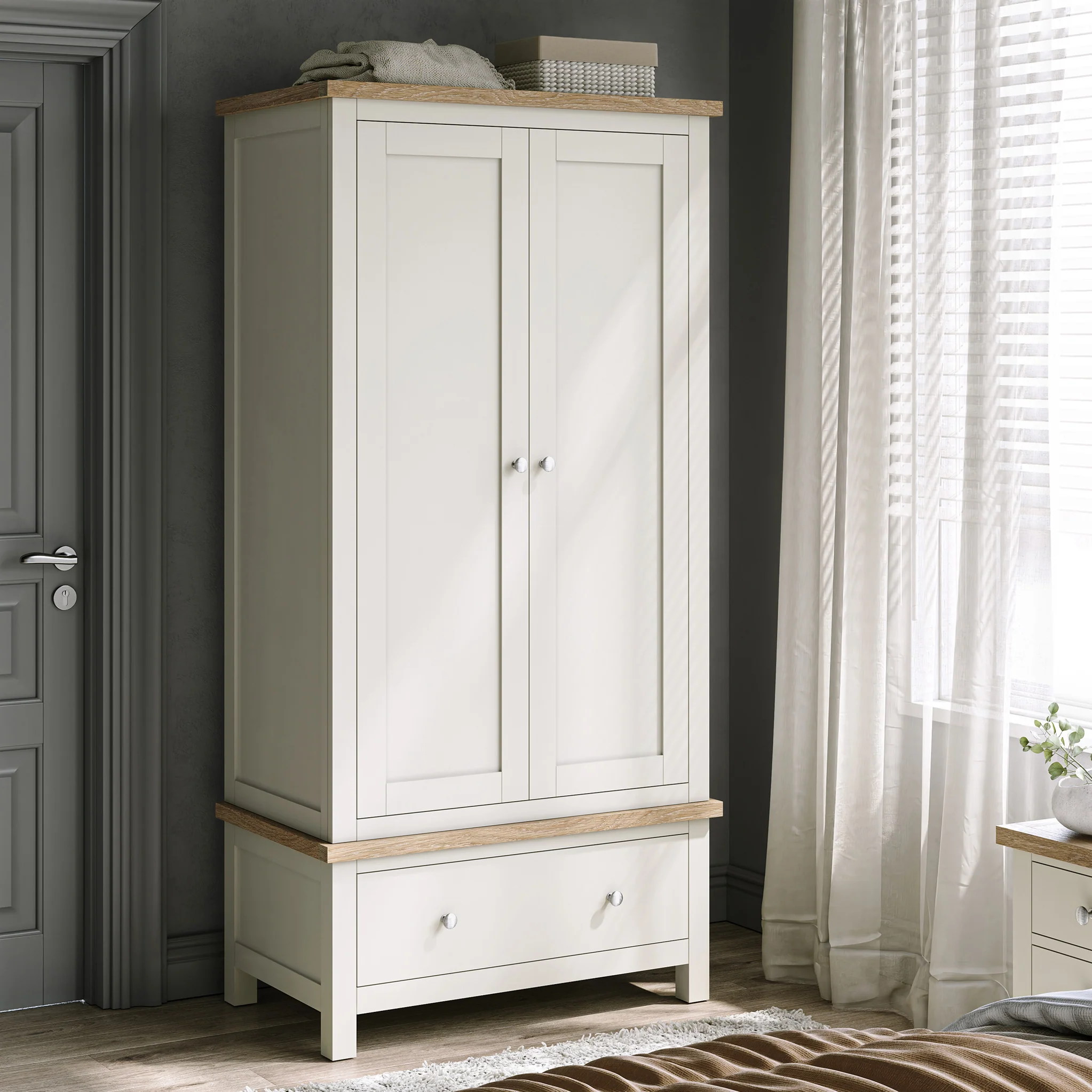 Farro Double Wardrobe with Drawers - Image 11