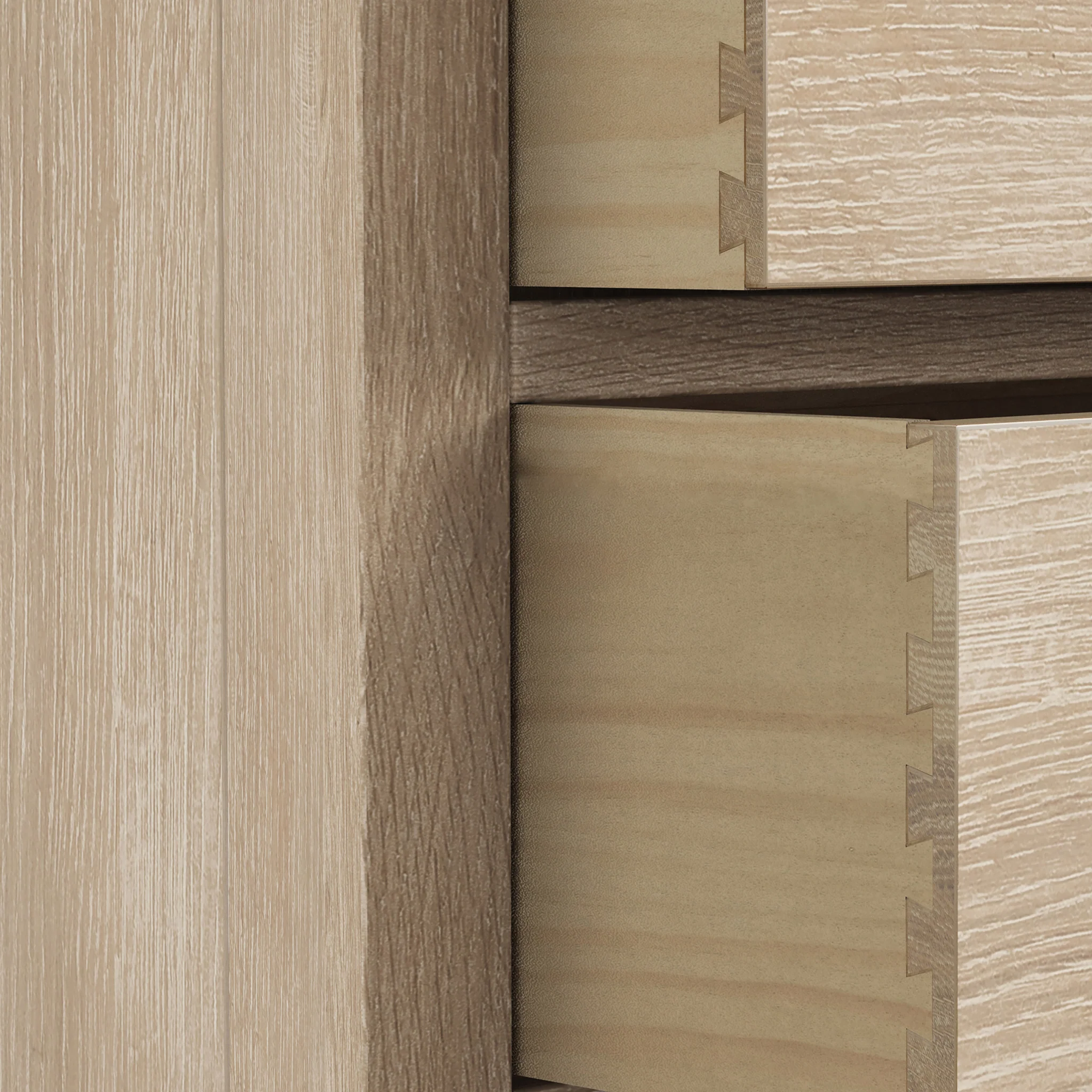 Farro Washed Oak 3 Drawer Chest - Image 5