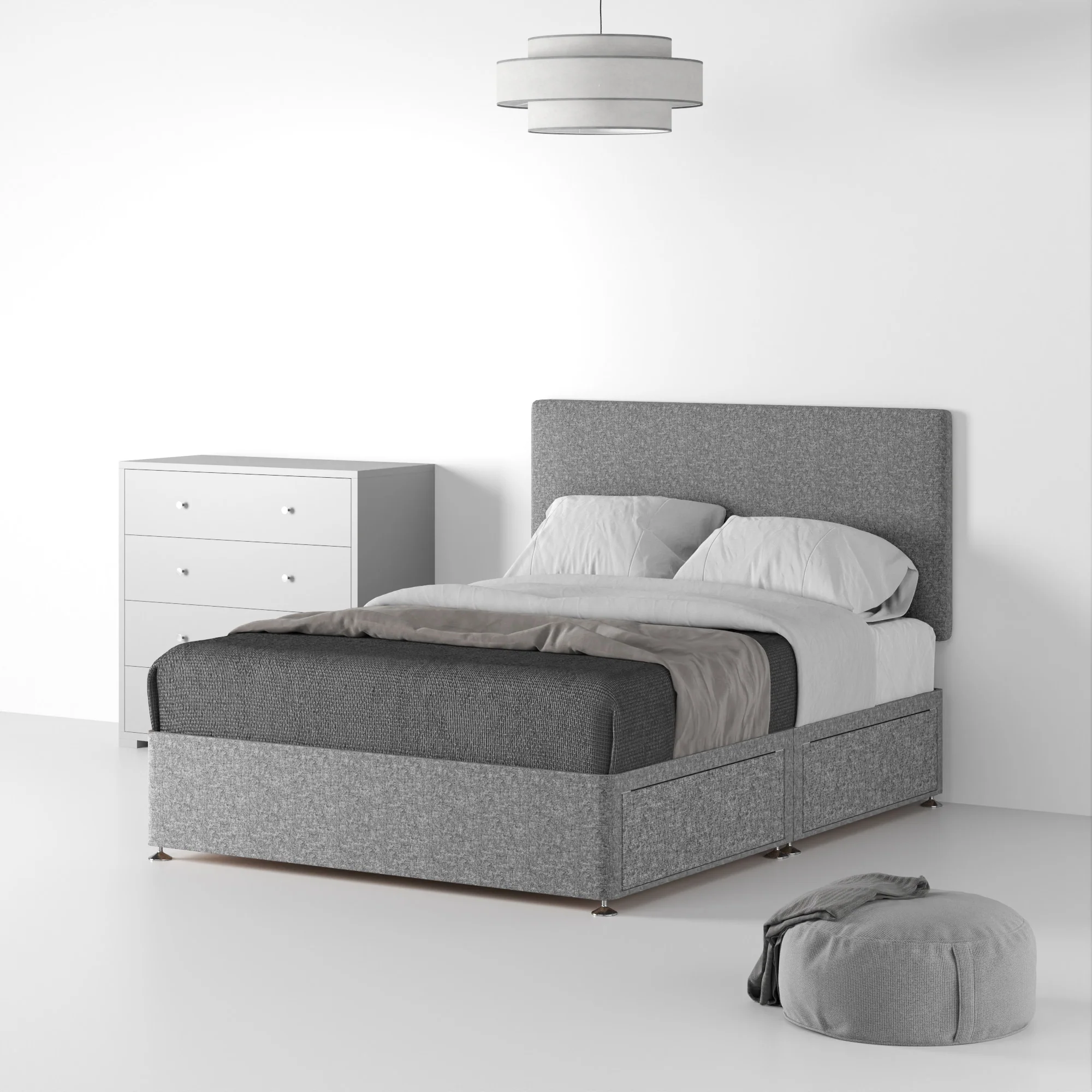 Farrow Standard Linen Divan Bed and Headboard - Image 32