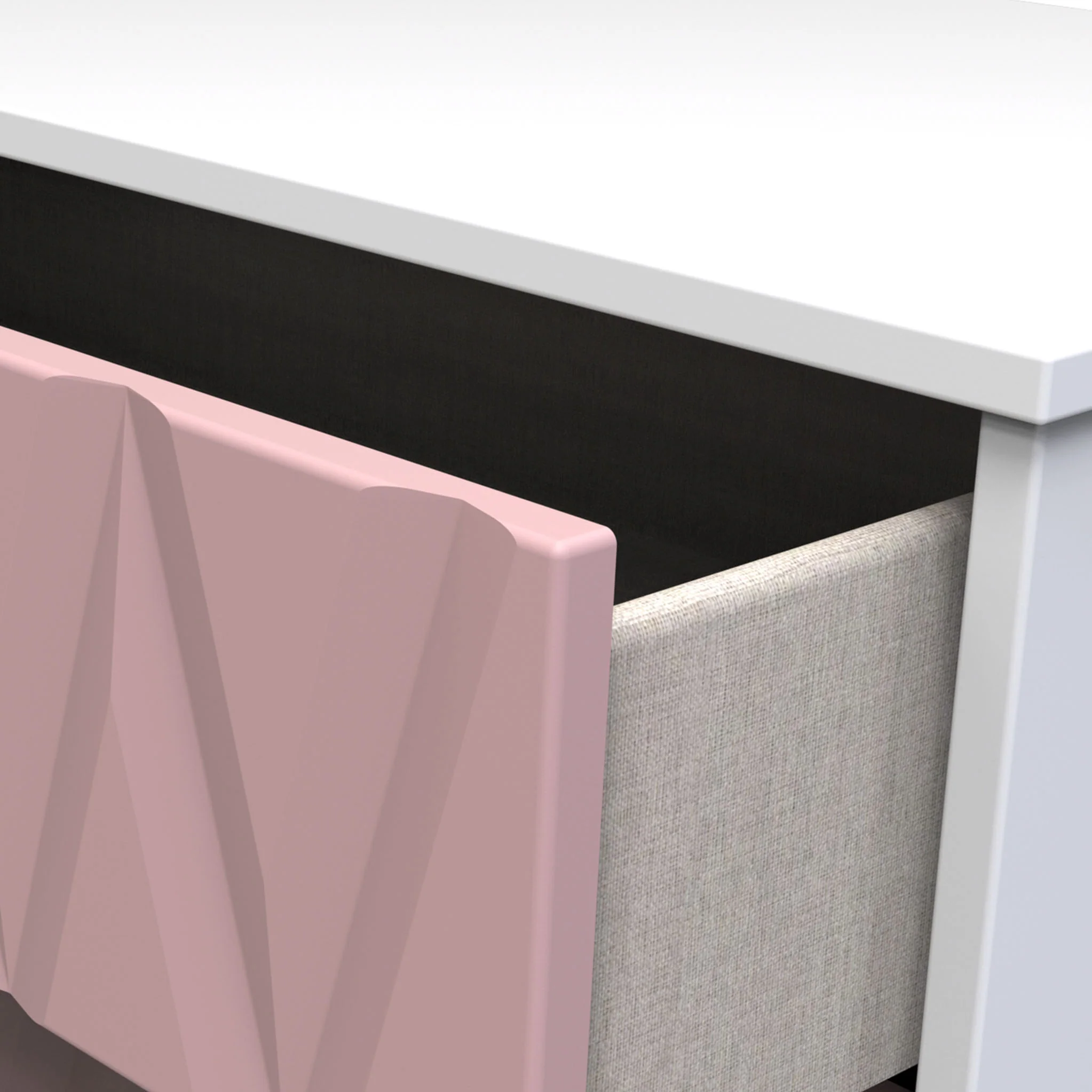 Geo 1 Drawer Bedside Table with Gold Hairpin Legs - Image 15