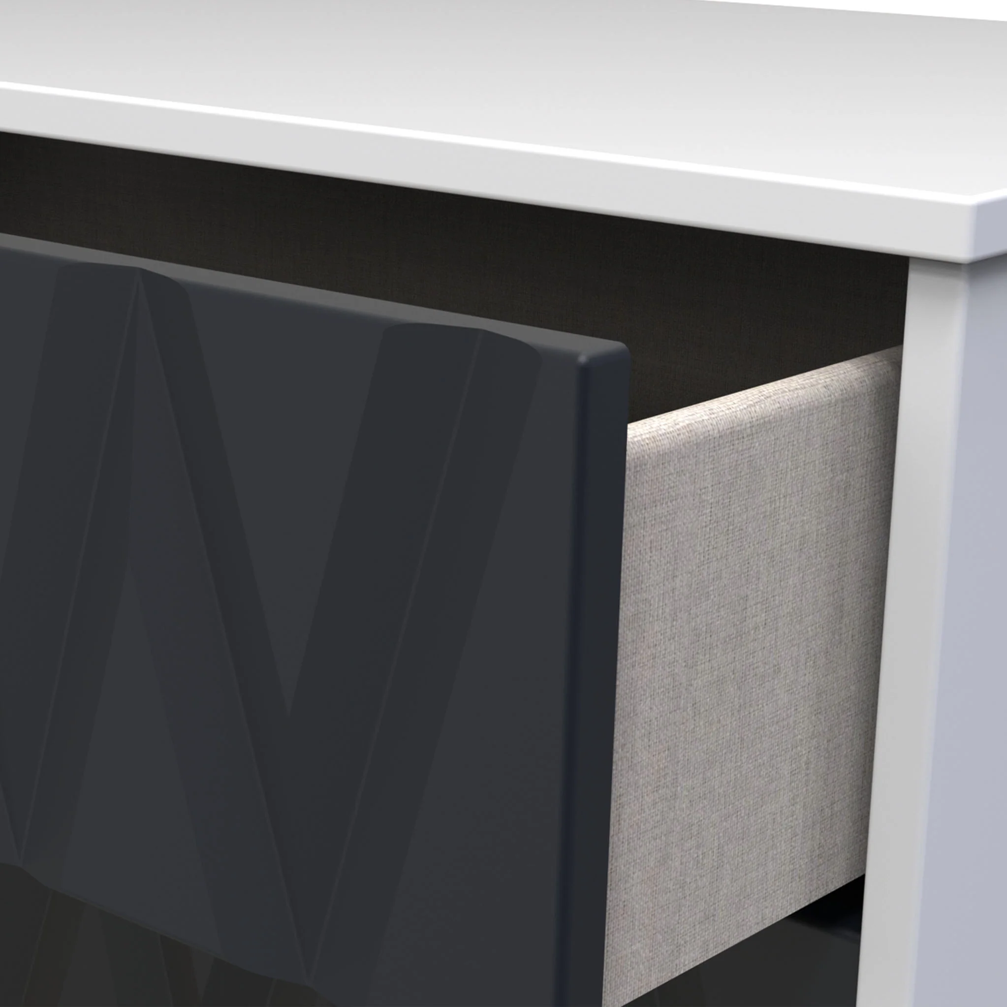 Geo 3 Drawer Midi Chest with Gold Hairpin Leg - Image 8