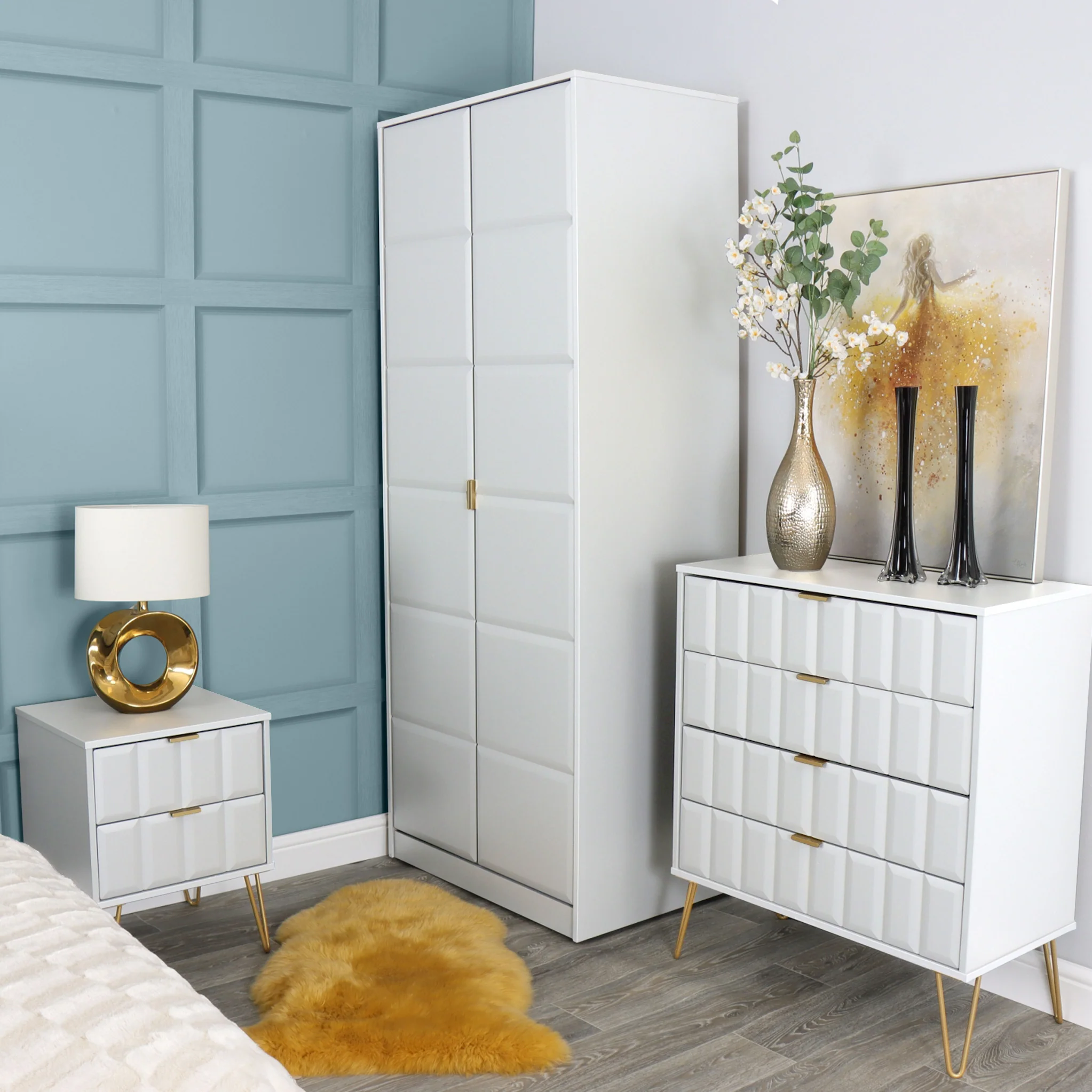 Harlow 2 Door Panelled Wardrobe - Image 14