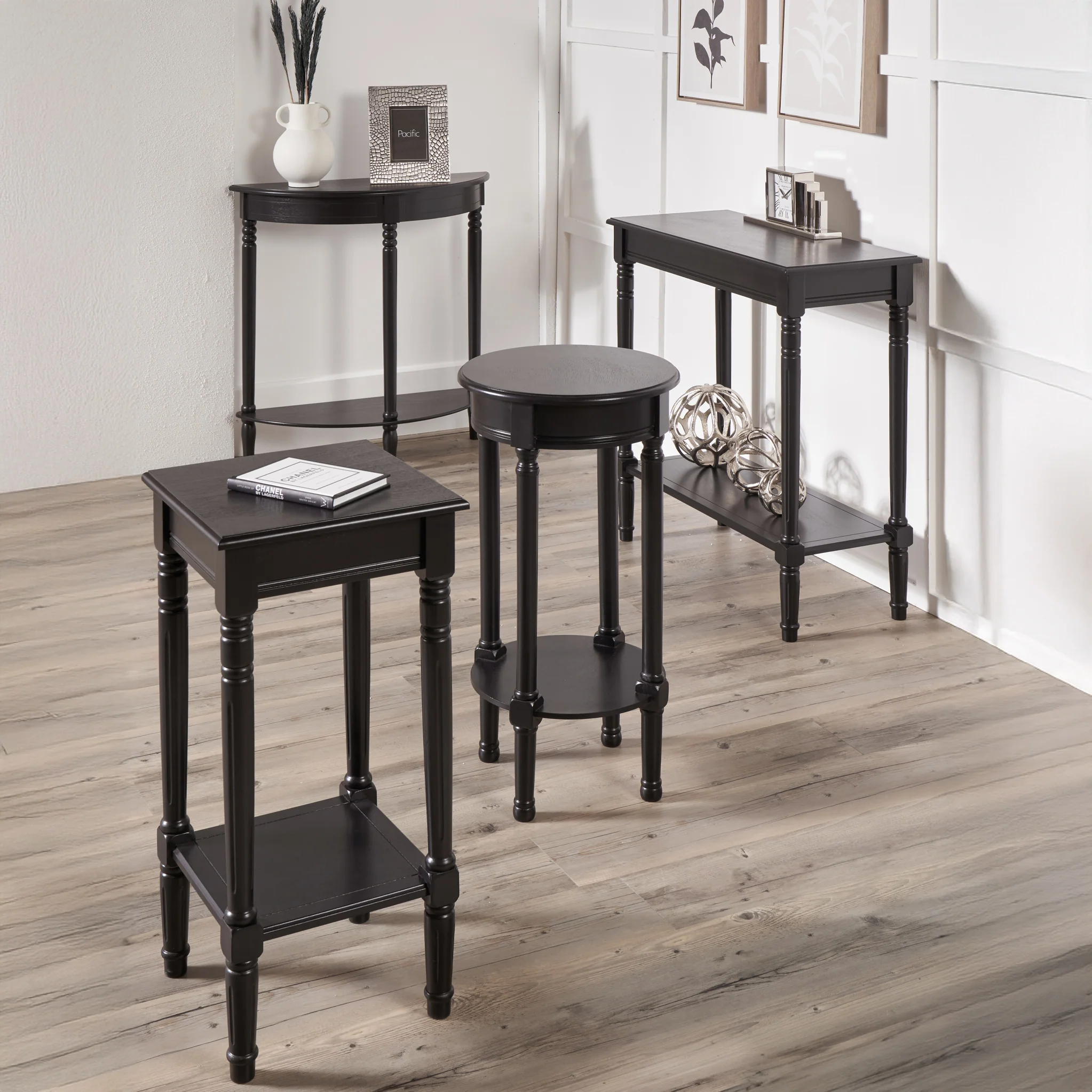 Heritage Pine Half Moon Console Table - Image 7