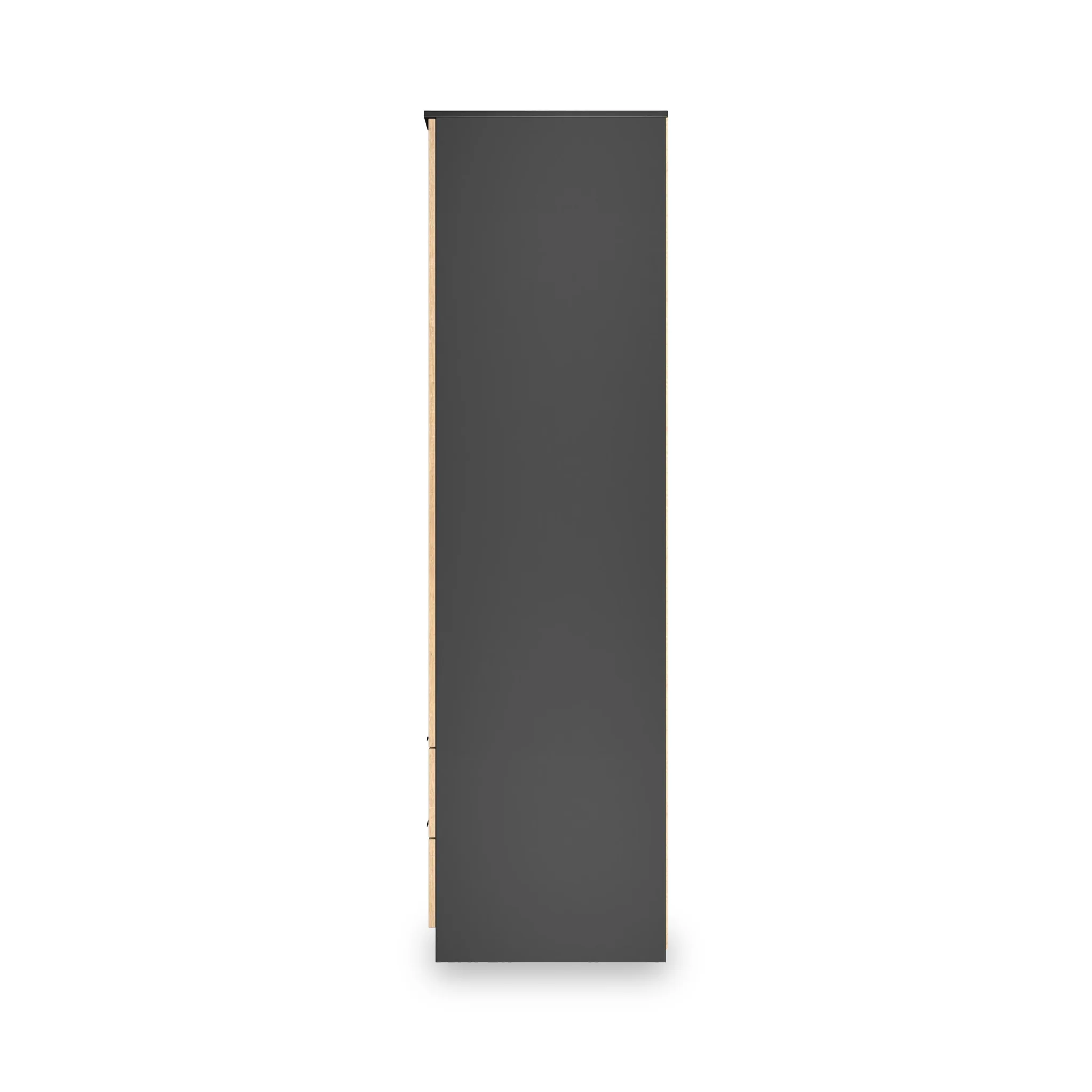 Jago Slatted Effect 2 Door 2 Drawer Mirrored Wardrobe - Image 3