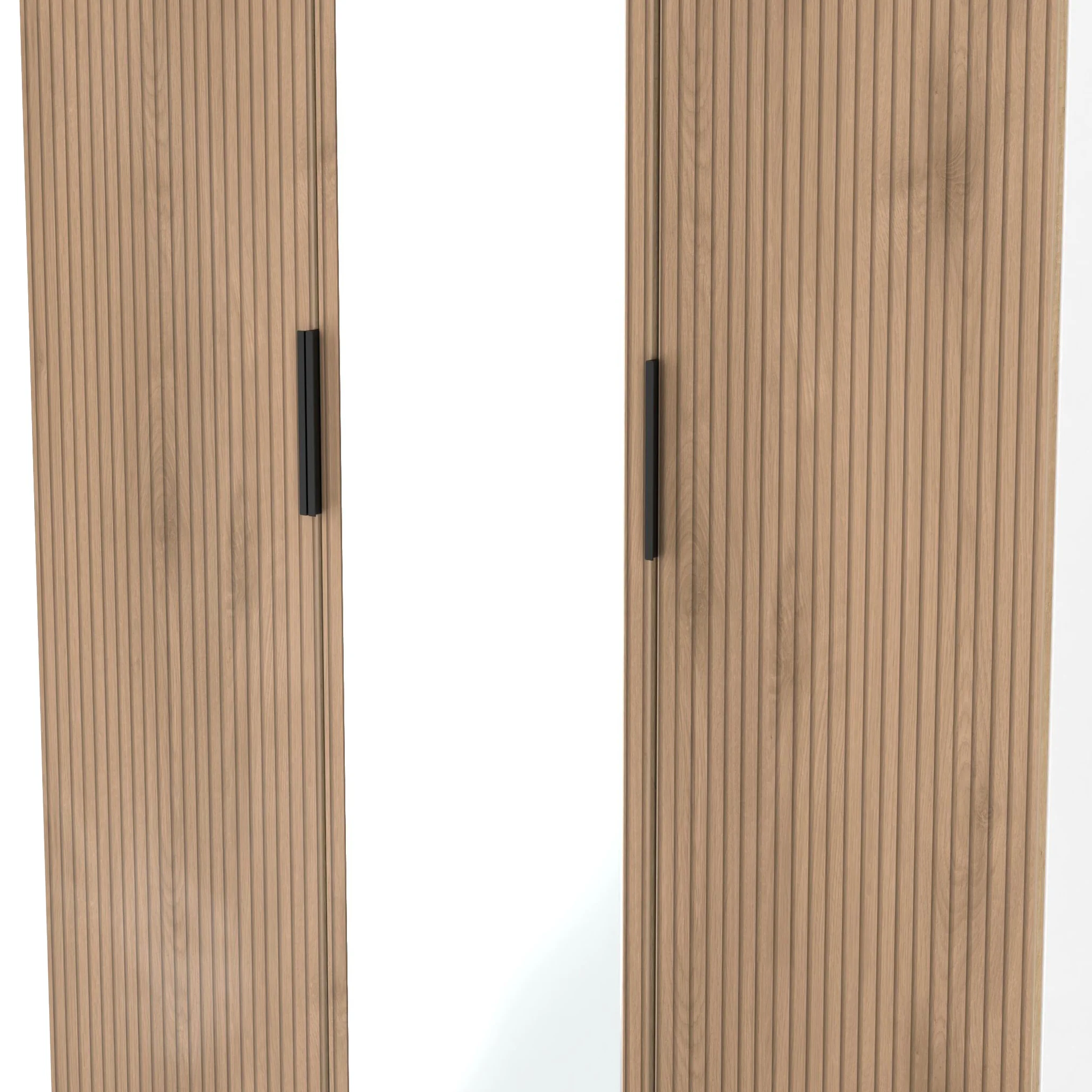 Jago Slatted Effect 3 Door Mirrored Wardrobe - Image 18