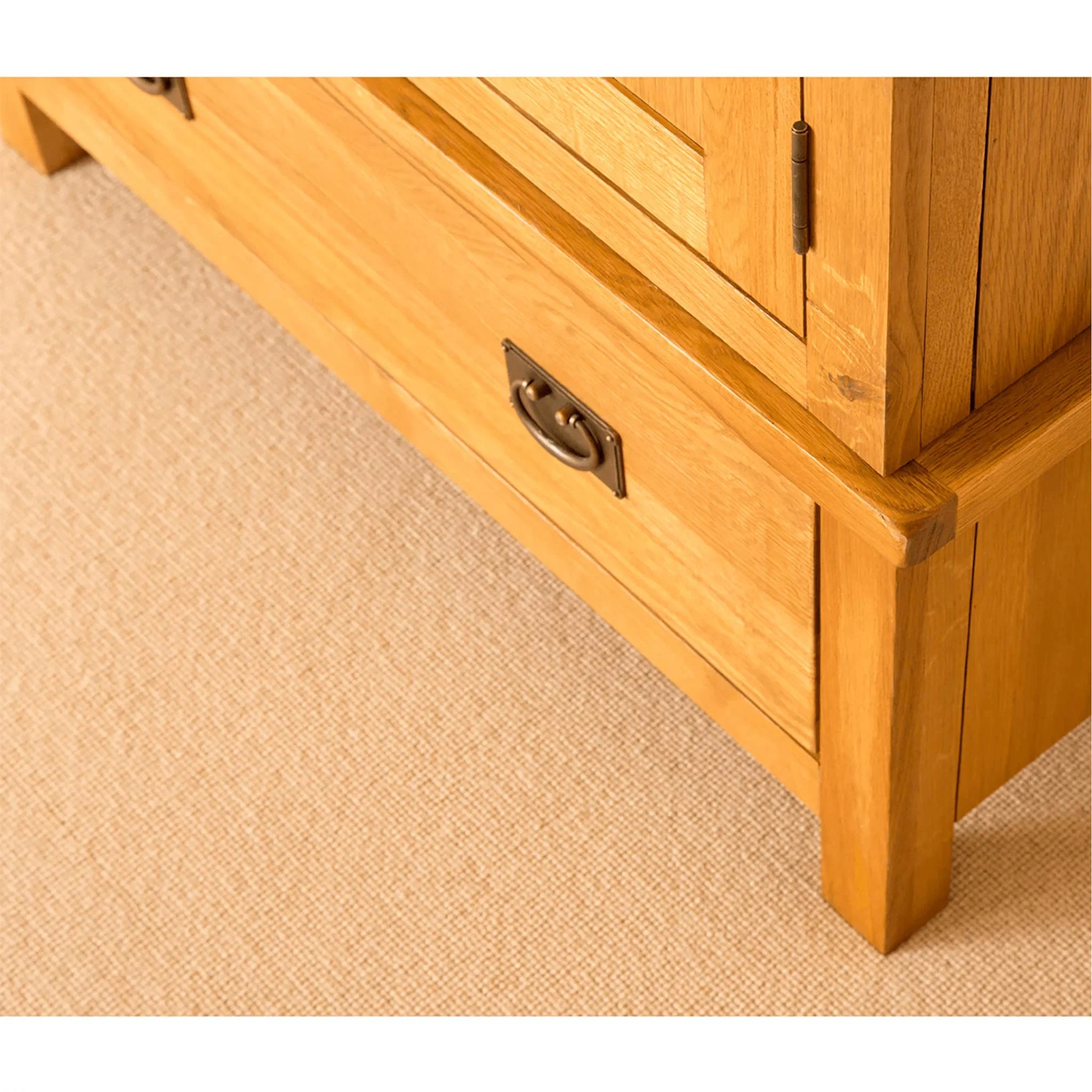 Lanner Oak Triple Wardrobe & Drawers - Image 6