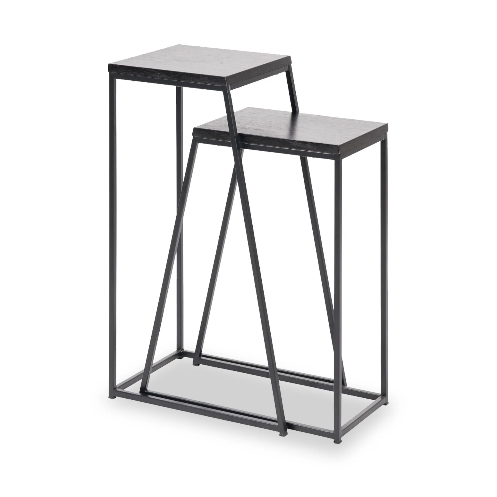 Mashiko Black Ash Effect Side Tables