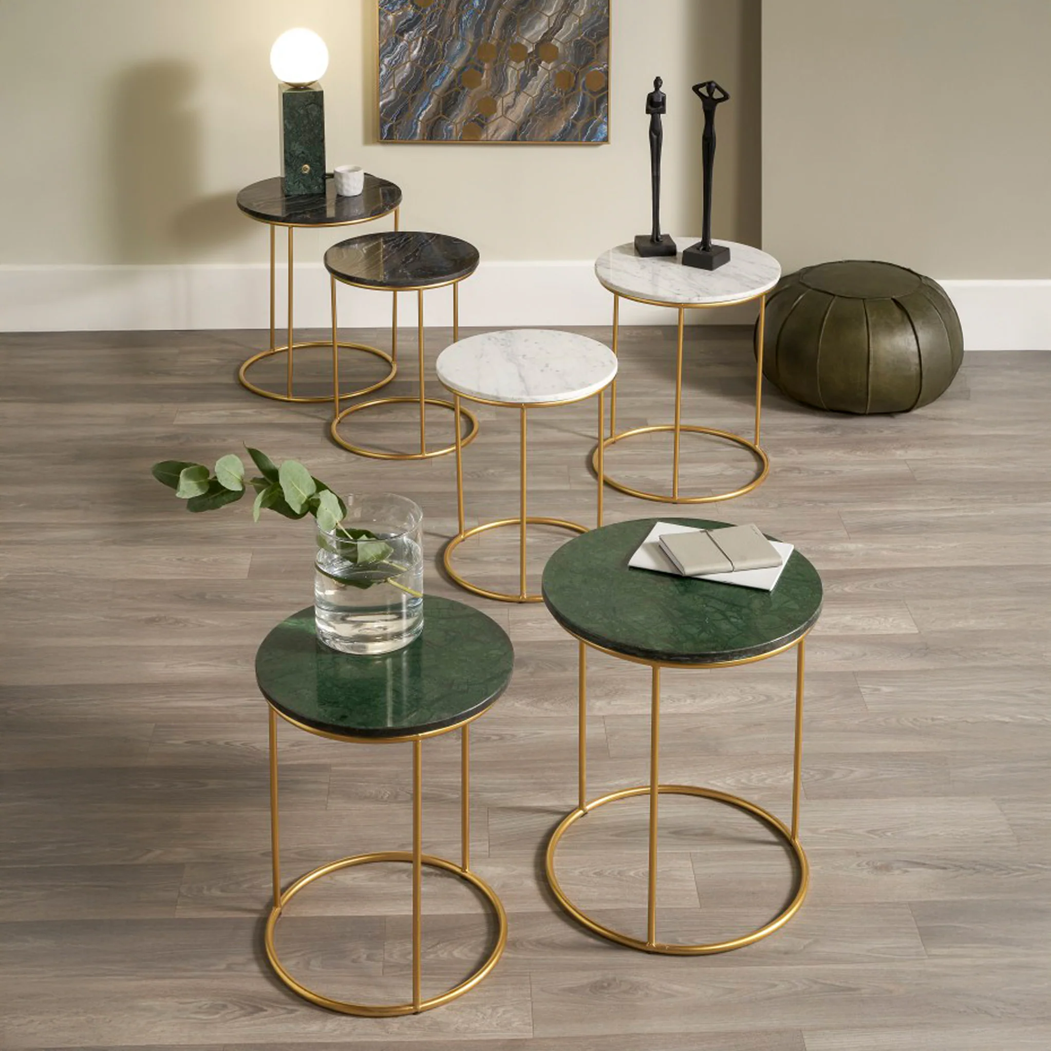 Milly Marble Top Round Side Tables - Image 12