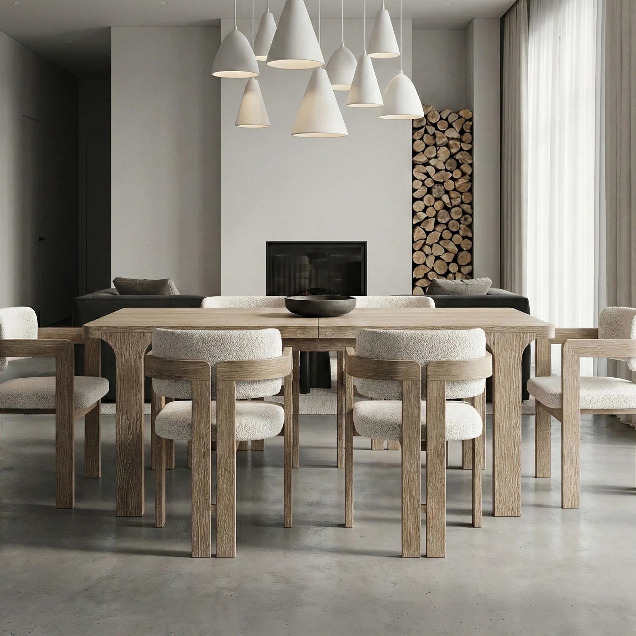 Mylor Washed Oak 135-175cm Extending Dining Table - Image 2