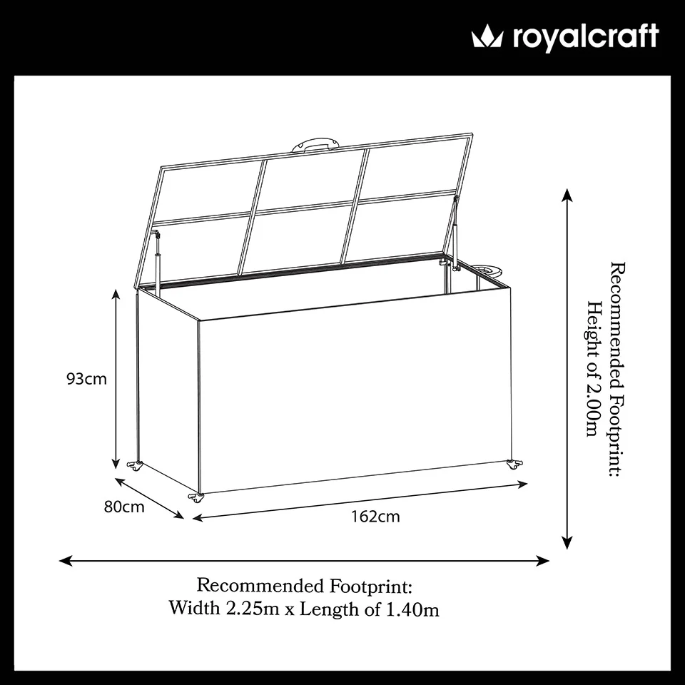 Natural Weave 826L Cushion Storage Box with Gas Lift - Image 10