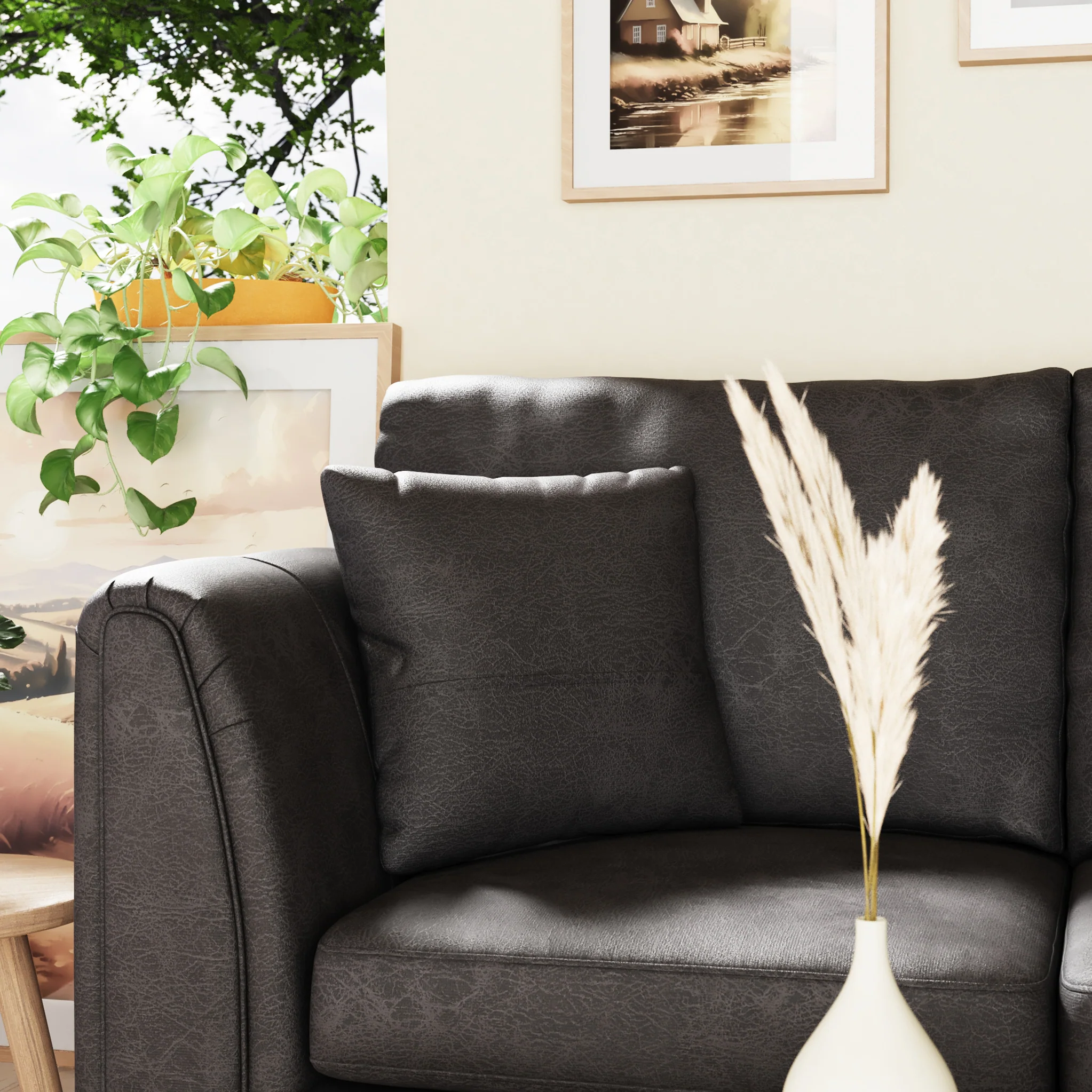 Oakley Faux Leather 2 Seater Sofa - Image 21