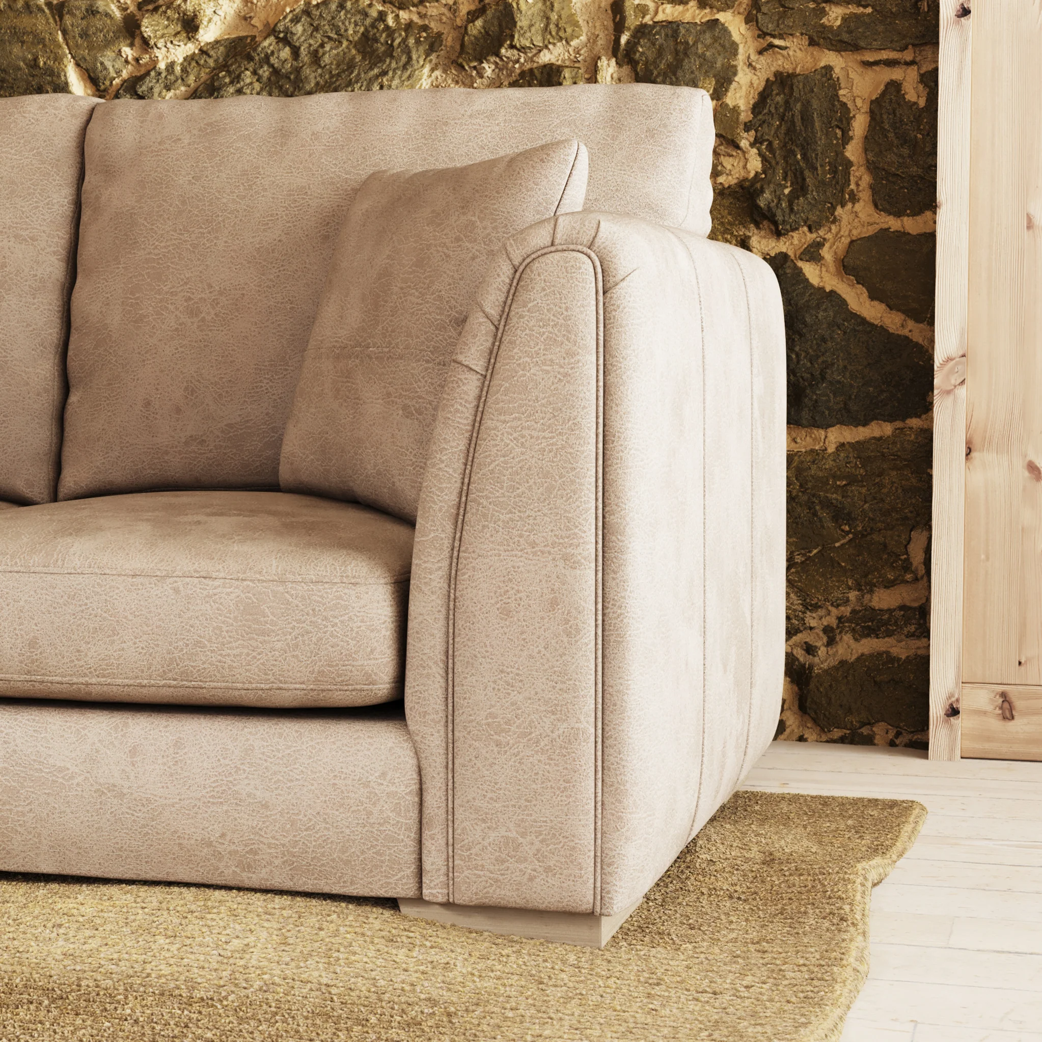 Oakley Faux Leather 3 Seater Sofa - Image 8