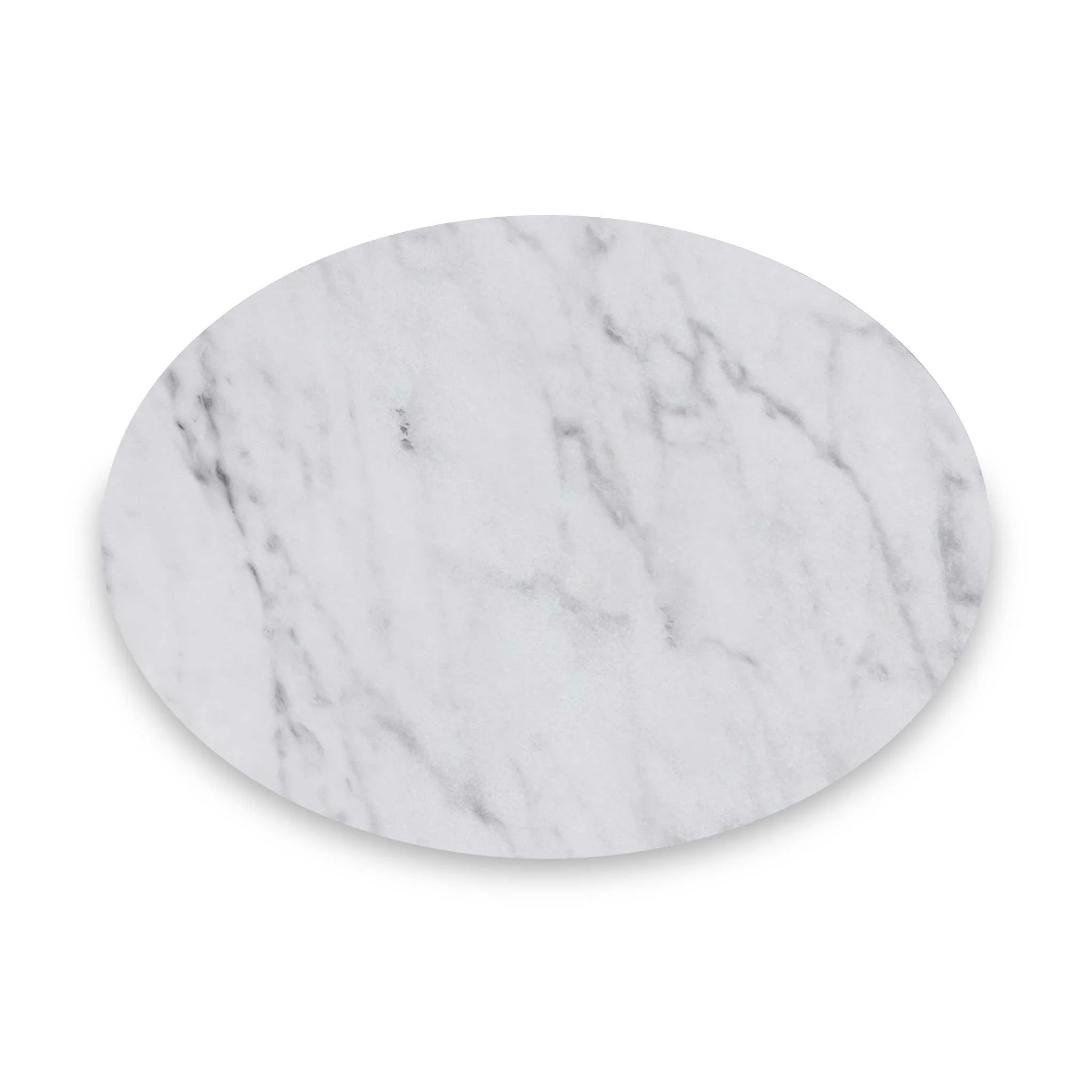 Pimlico Marble Oval C Side Table with Grey Frame - Image 3