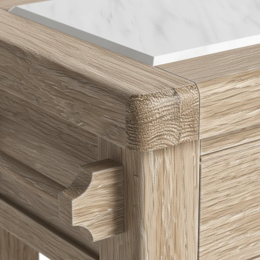 Portland Washed Oak Small Kitchen Island - Image 6