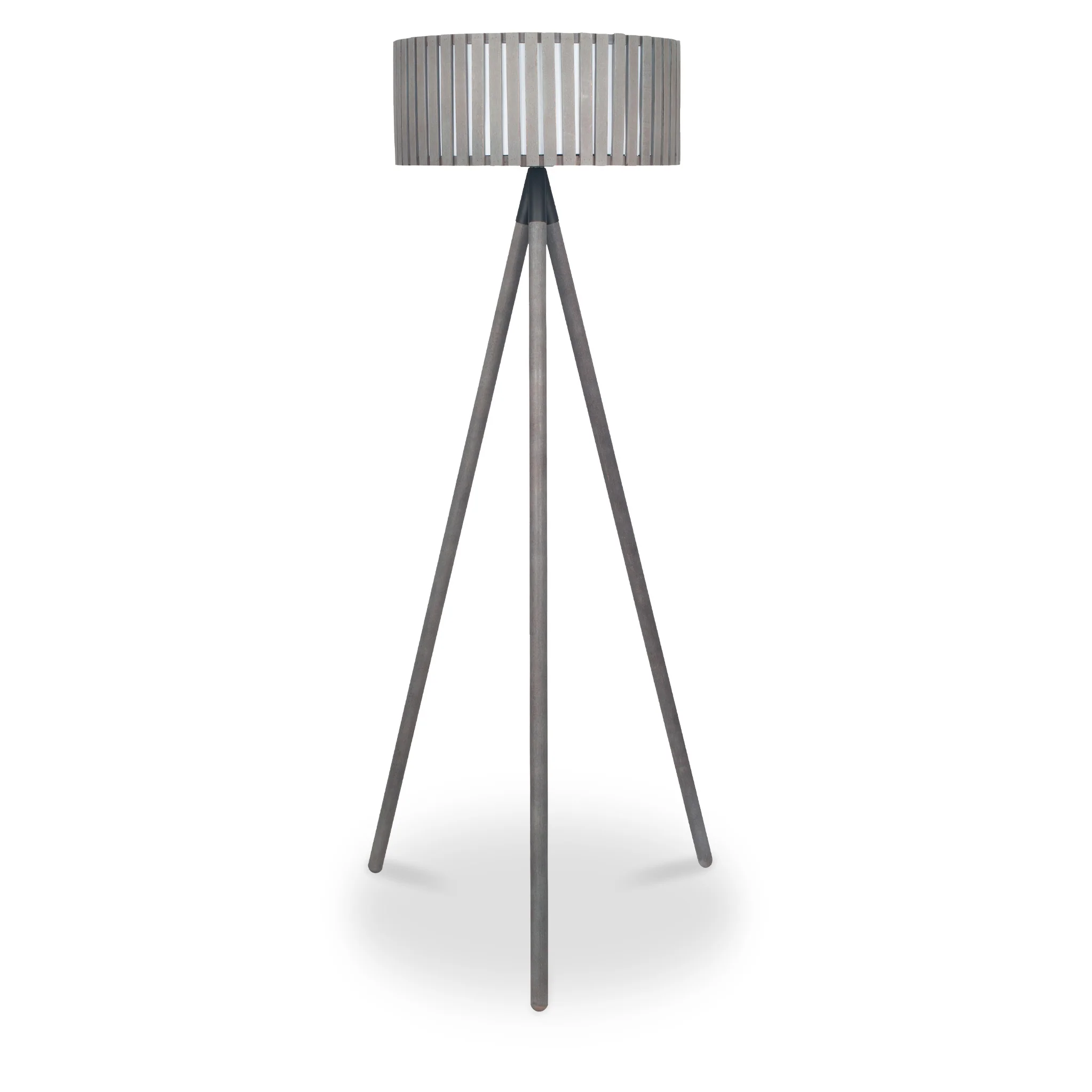 Rabanne Antique Wood Slat Tripod Floor Lamp