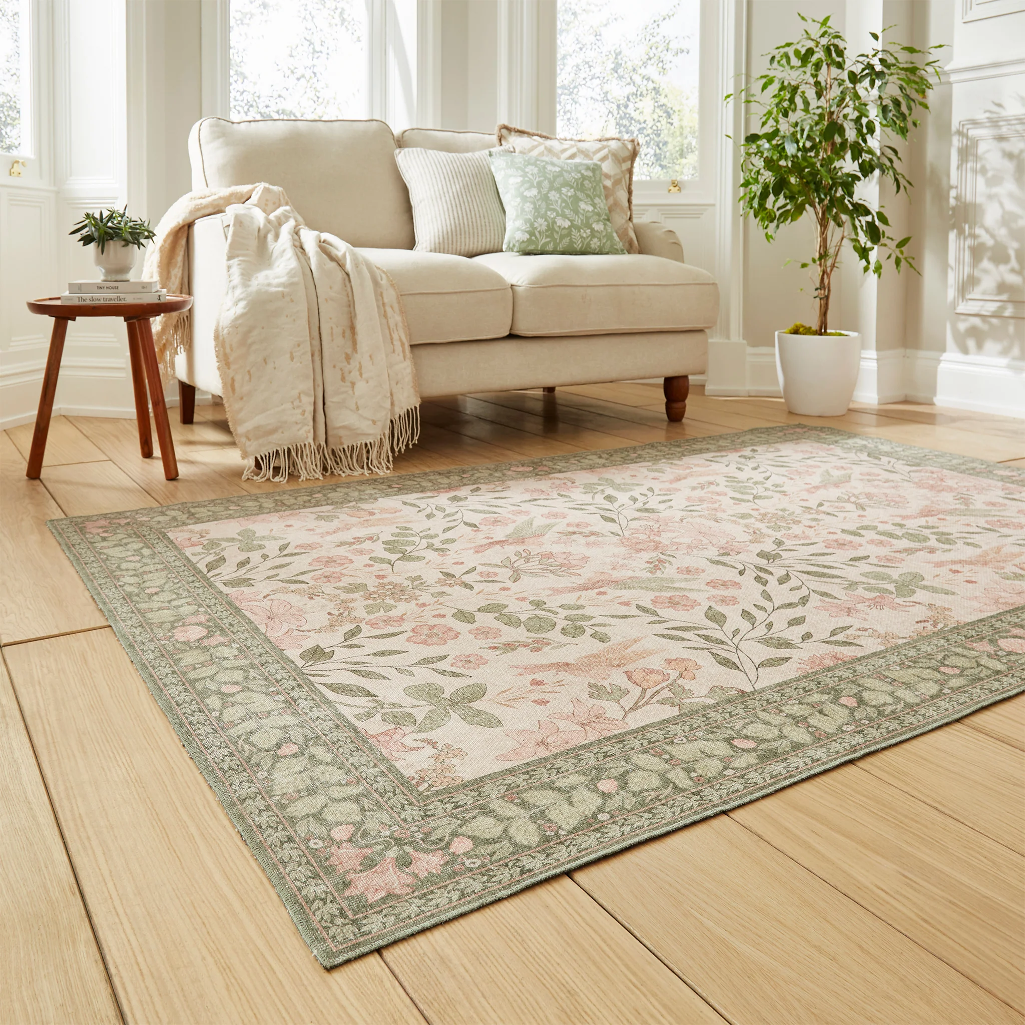 Rosa Classic Floral Print Rug - Image 2