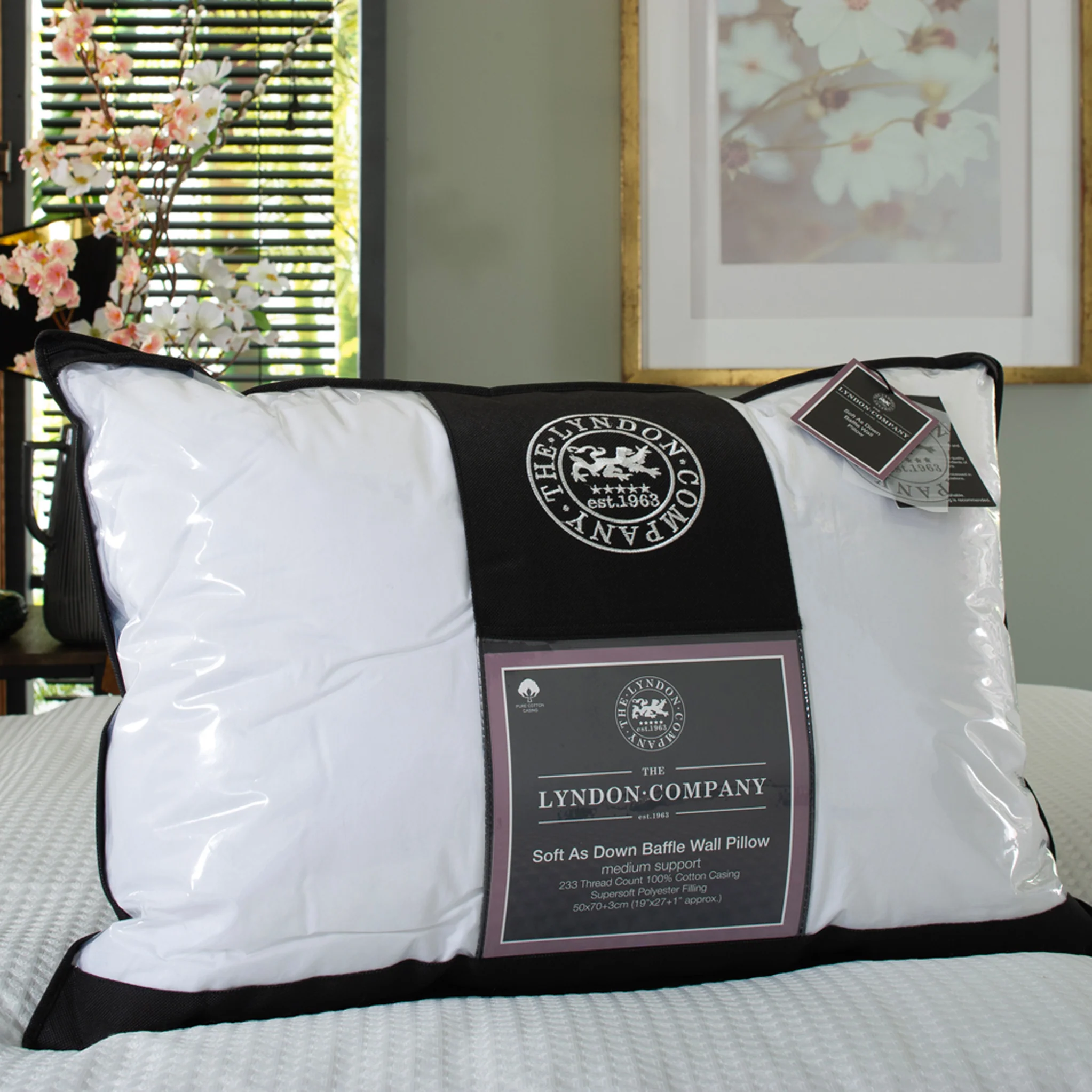 Soft as Down Baffle Wall Pillow