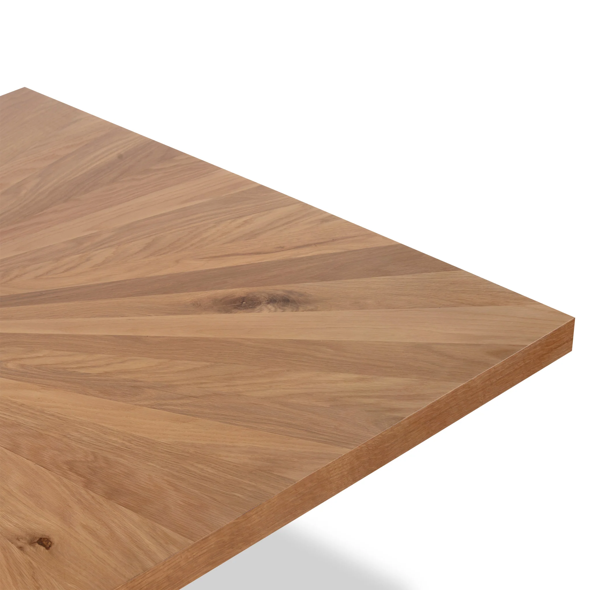 Sunburst Oak 240cm Rectangular Dining Table - Image 4
