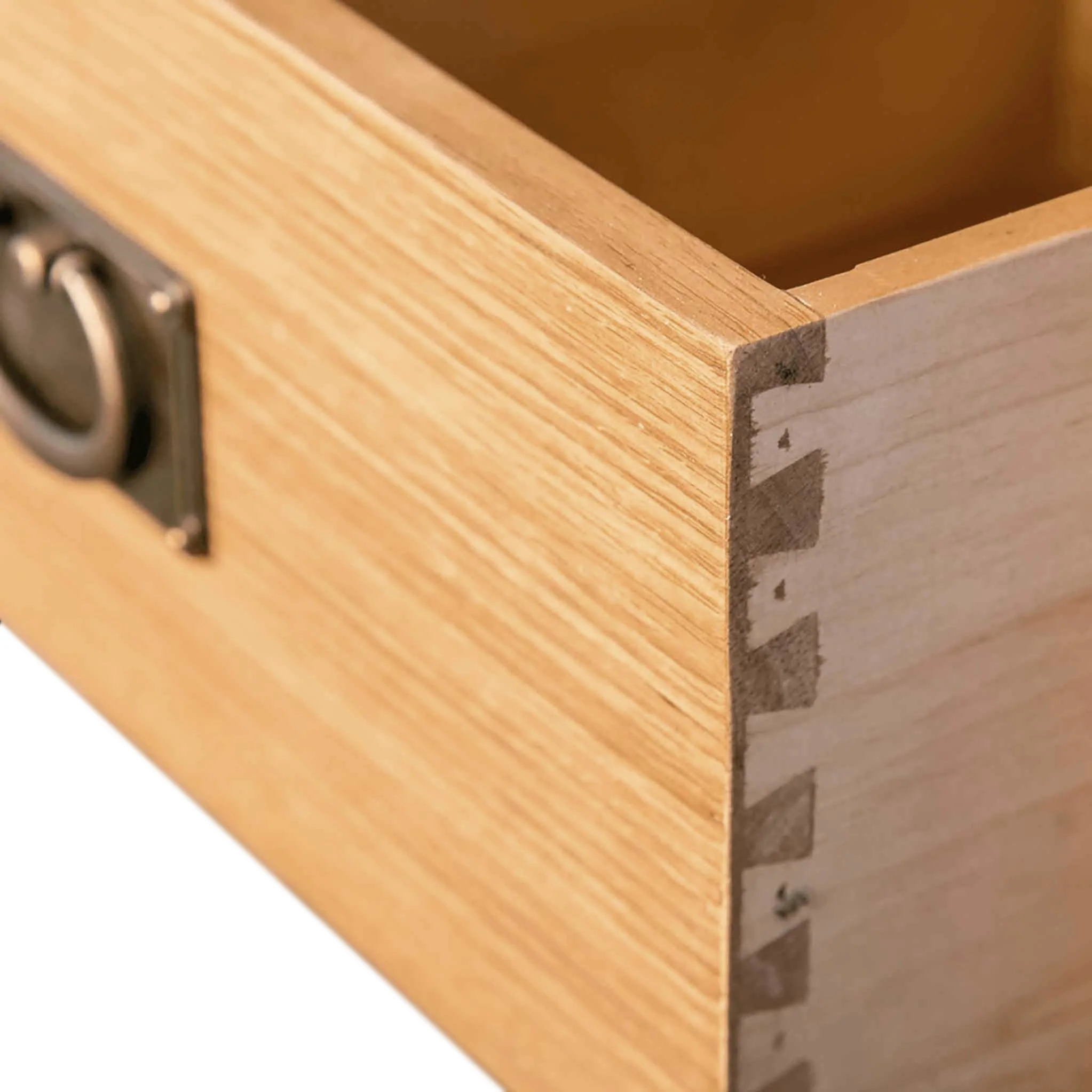 Surrey Oak Corner TV Stand with Baskets - Image 5