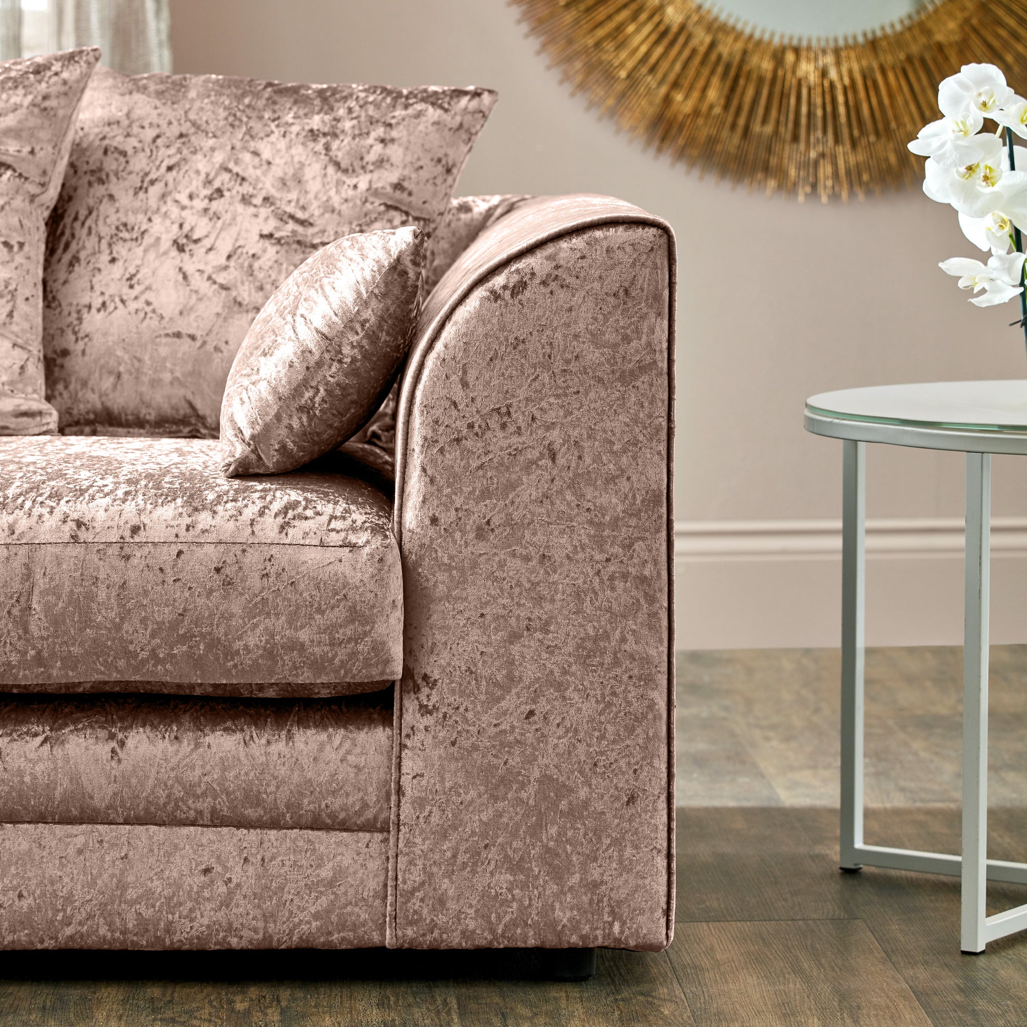 Tamara Crushed Velvet Chaise Sofa - Image 20