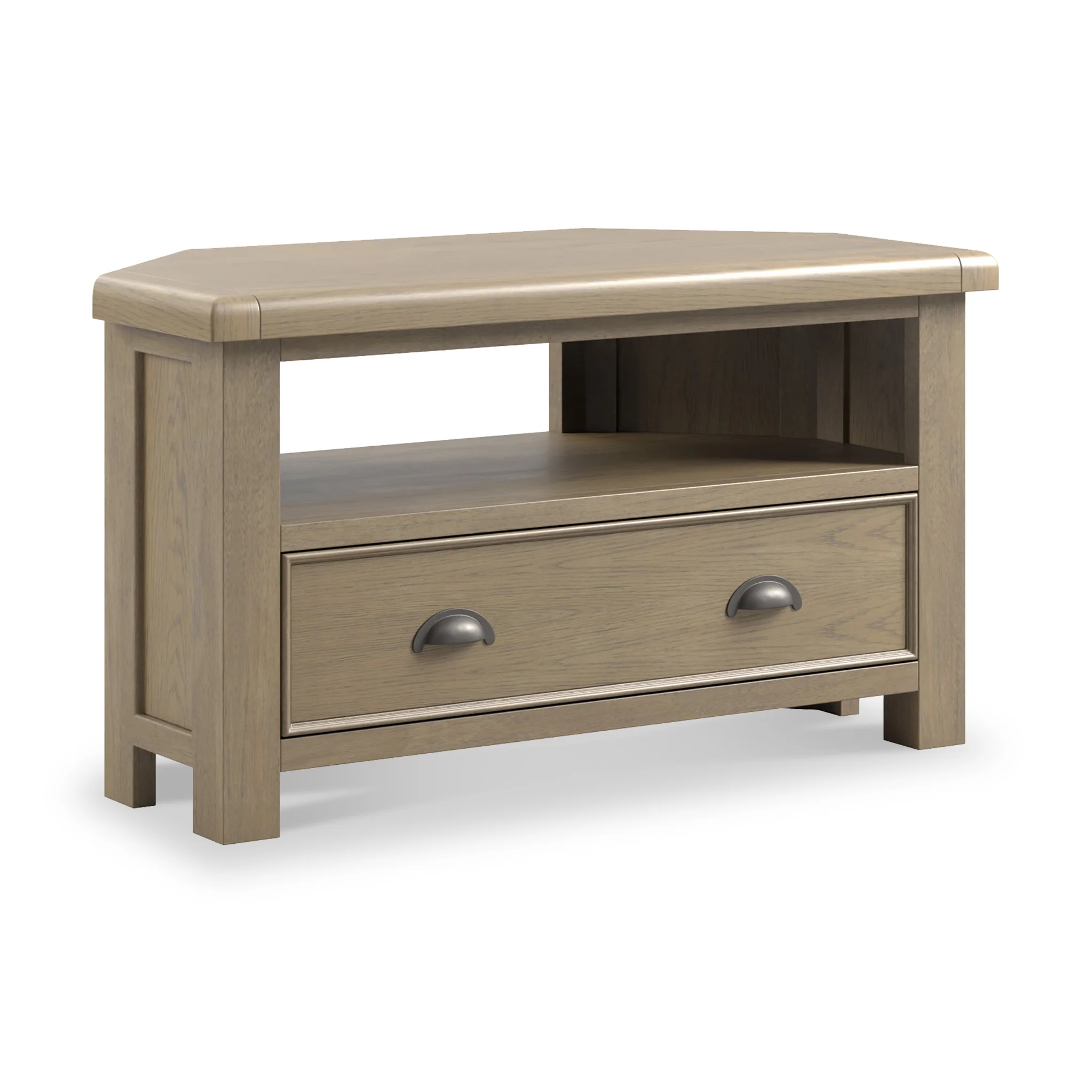 Taunton Smoked Oak 90cm Corner TV Unit