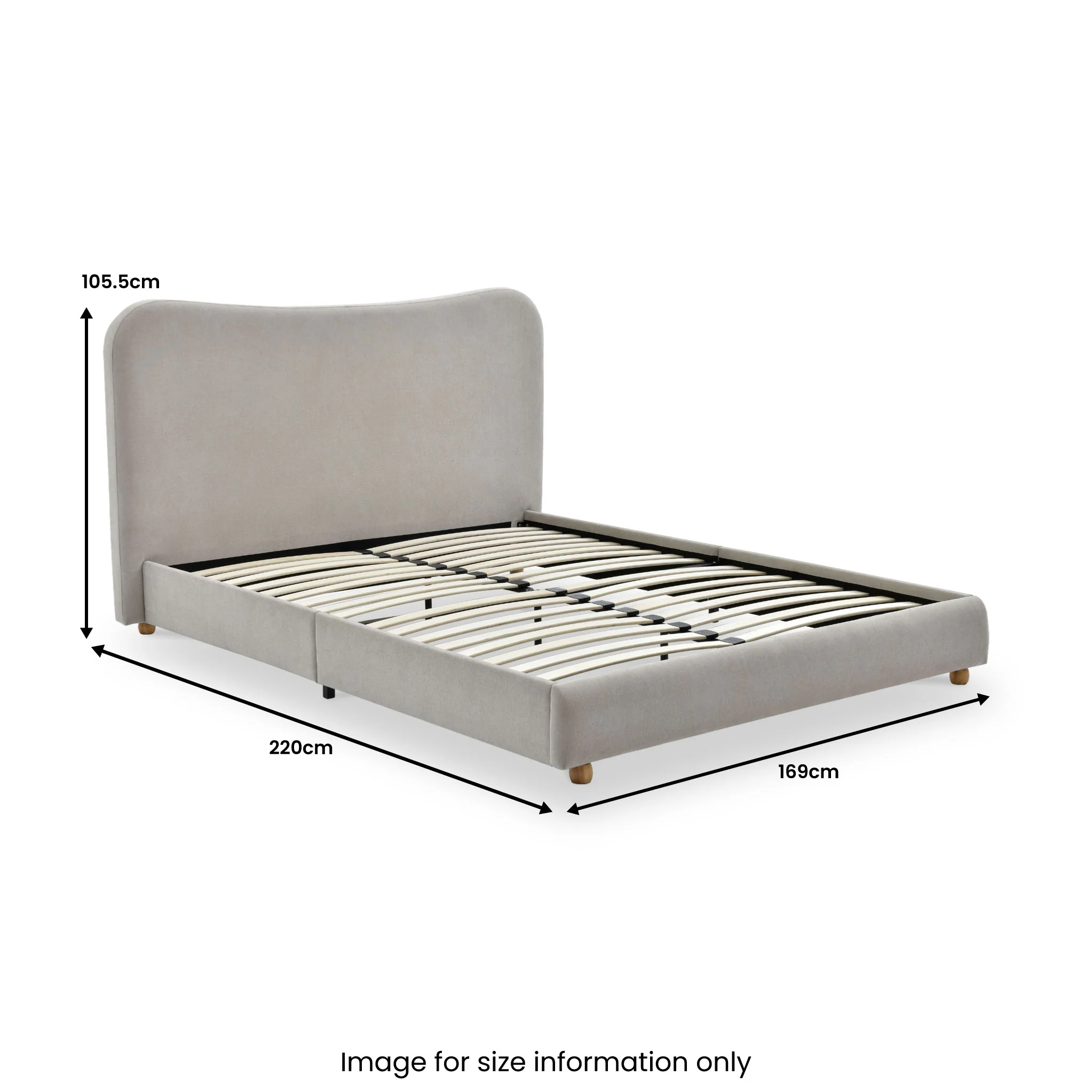 Tolliver Curved Headboard Bed Frame - Image 8