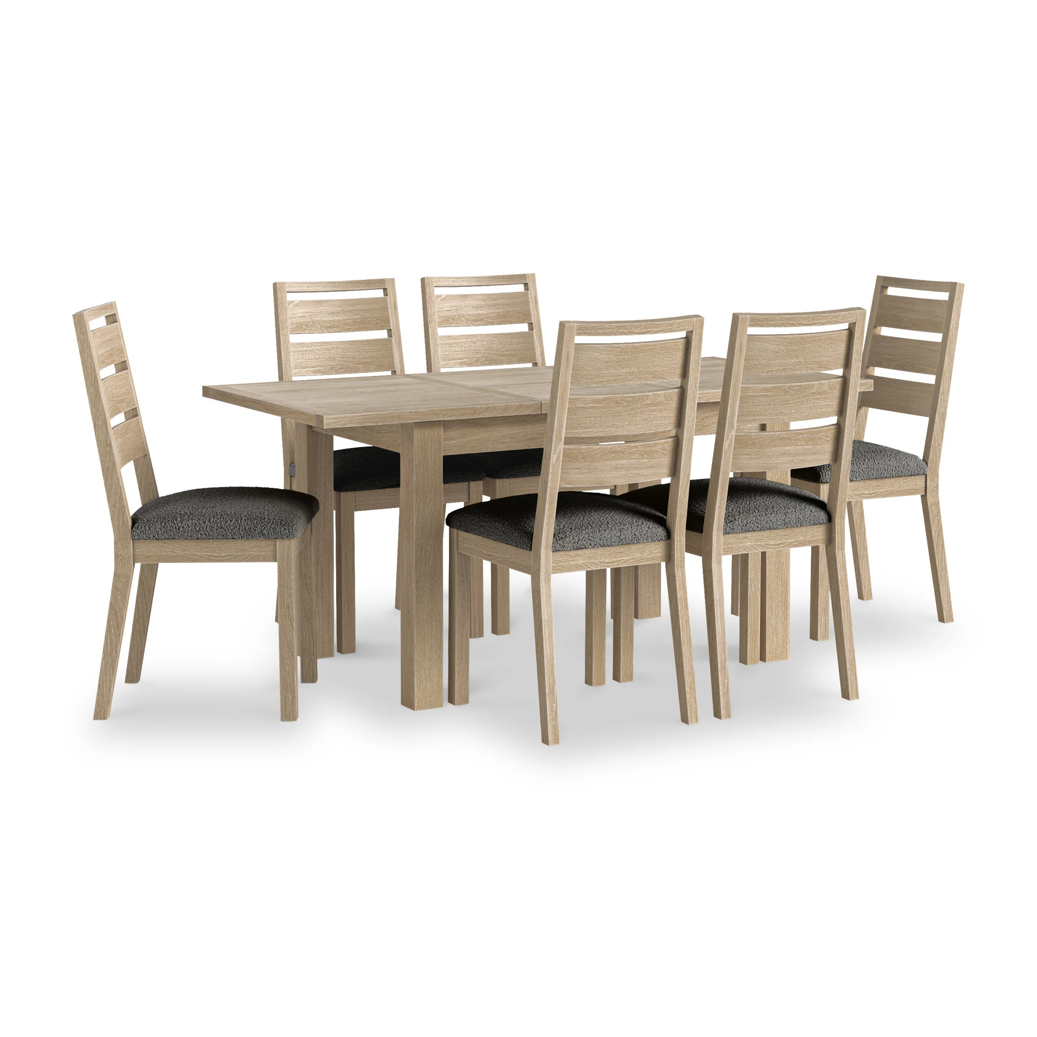 Trelan Washed Oak 120cm-165cm Extending Dining Table - Image 6