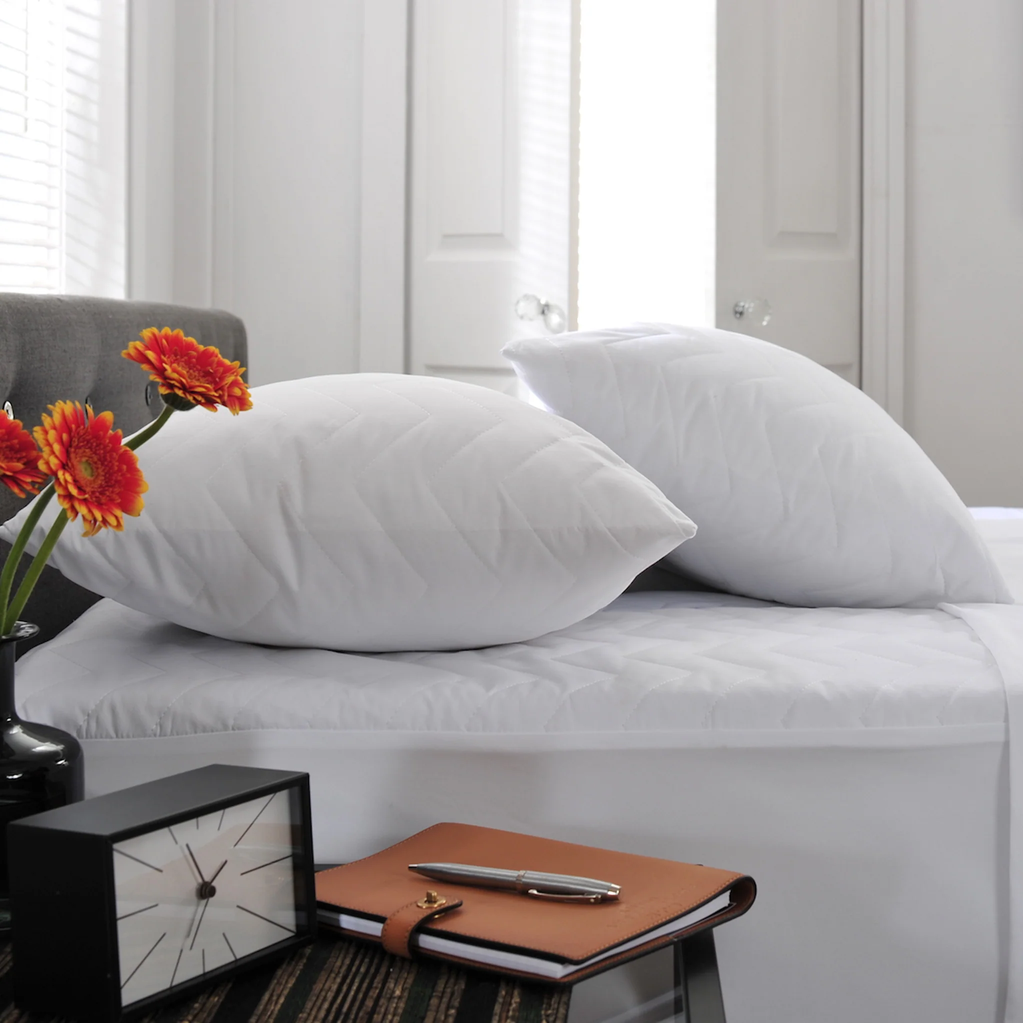 Waterproof Cotton Pillow Protector Pair