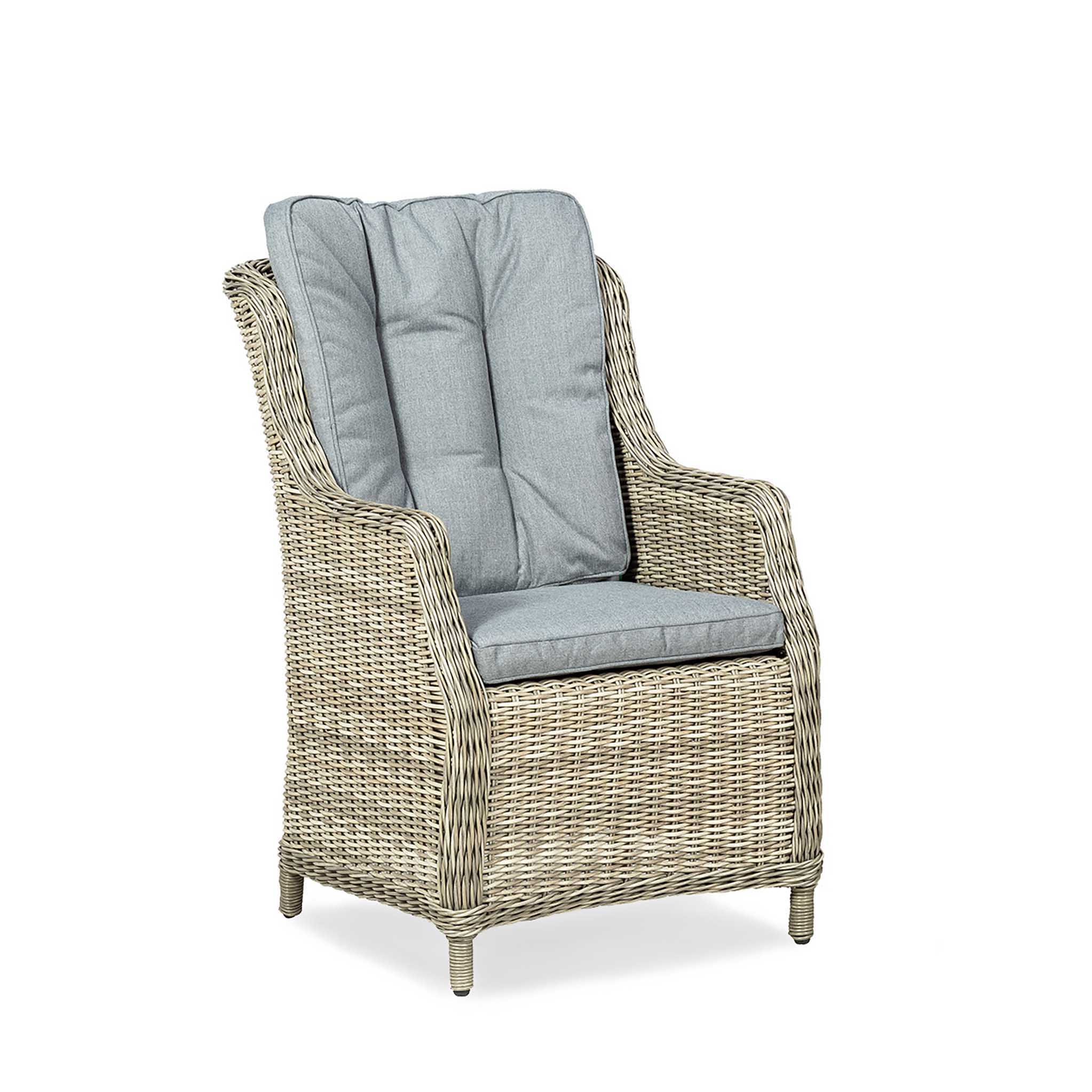 Wentworth 6 Seat 140cm Highback Rattan Dining Set - Image 9