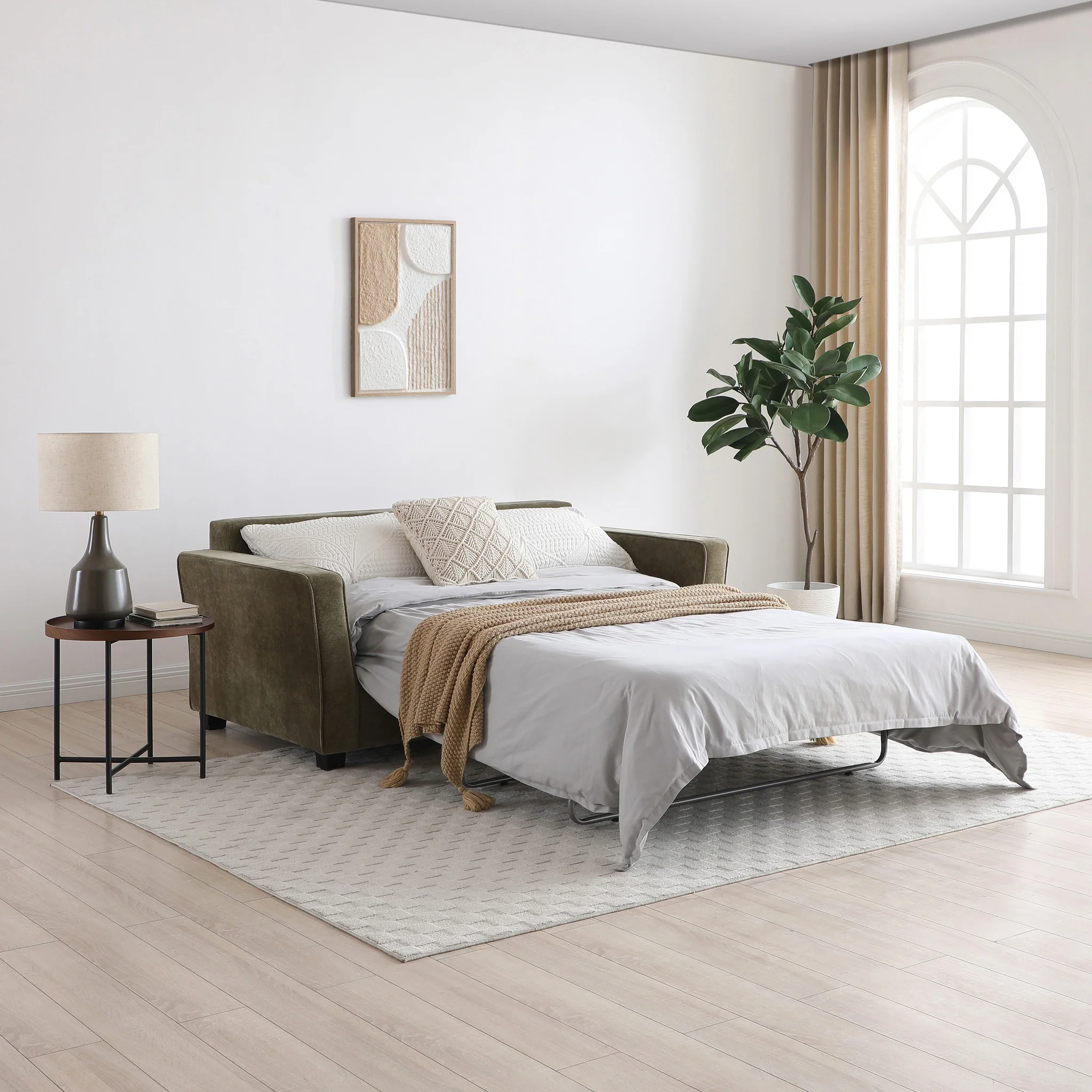 Westcott 2 Seater Sofa Bed With Foam Mattress - Image 2